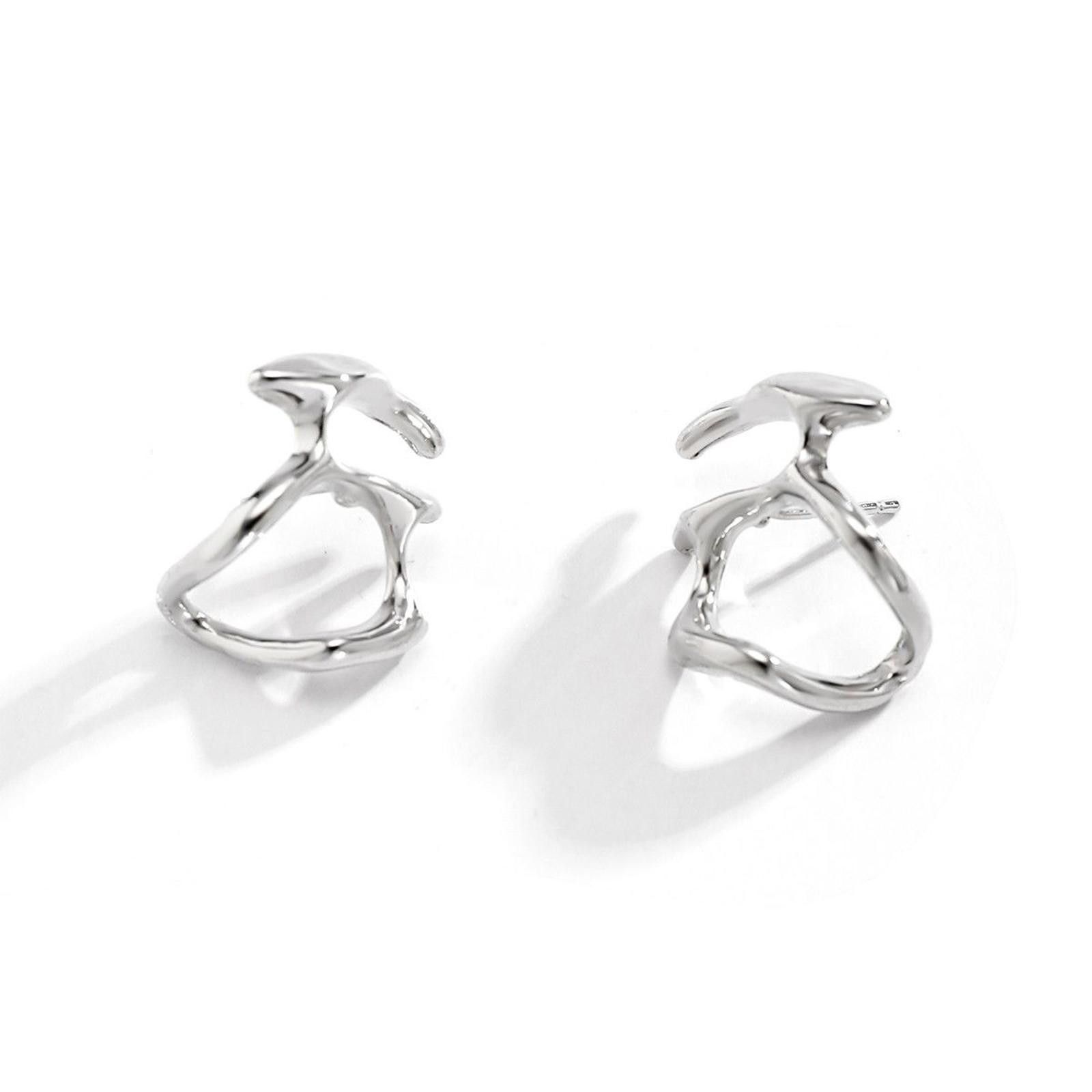 Jewelry Liquid Irregular Metal Earrings Size ONE SIZE - 5 Thumbnail