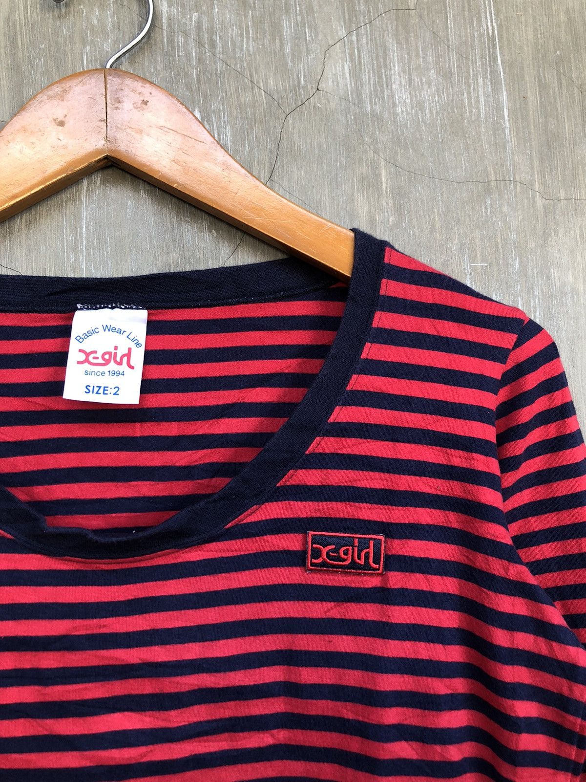 X-Girl X-Girl Japanese Brand Stripe Longsleeve Size S / US 4 / IT 40 - 6 Thumbnail