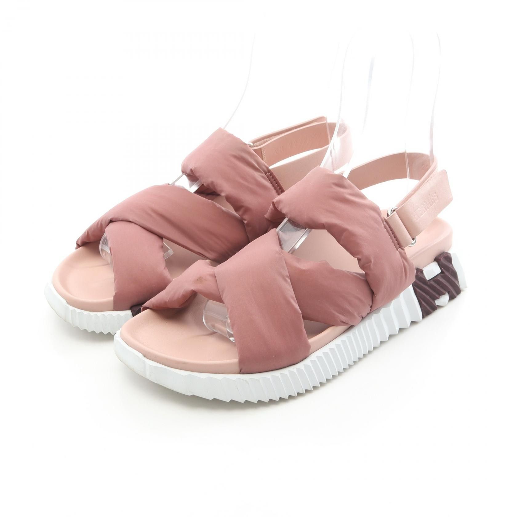 Hermes Hermes Hermes Electric Nylon Leather Sandals Leather Shoes DUTY FREE for USA Size ONE SIZE - 1 Thumbnail