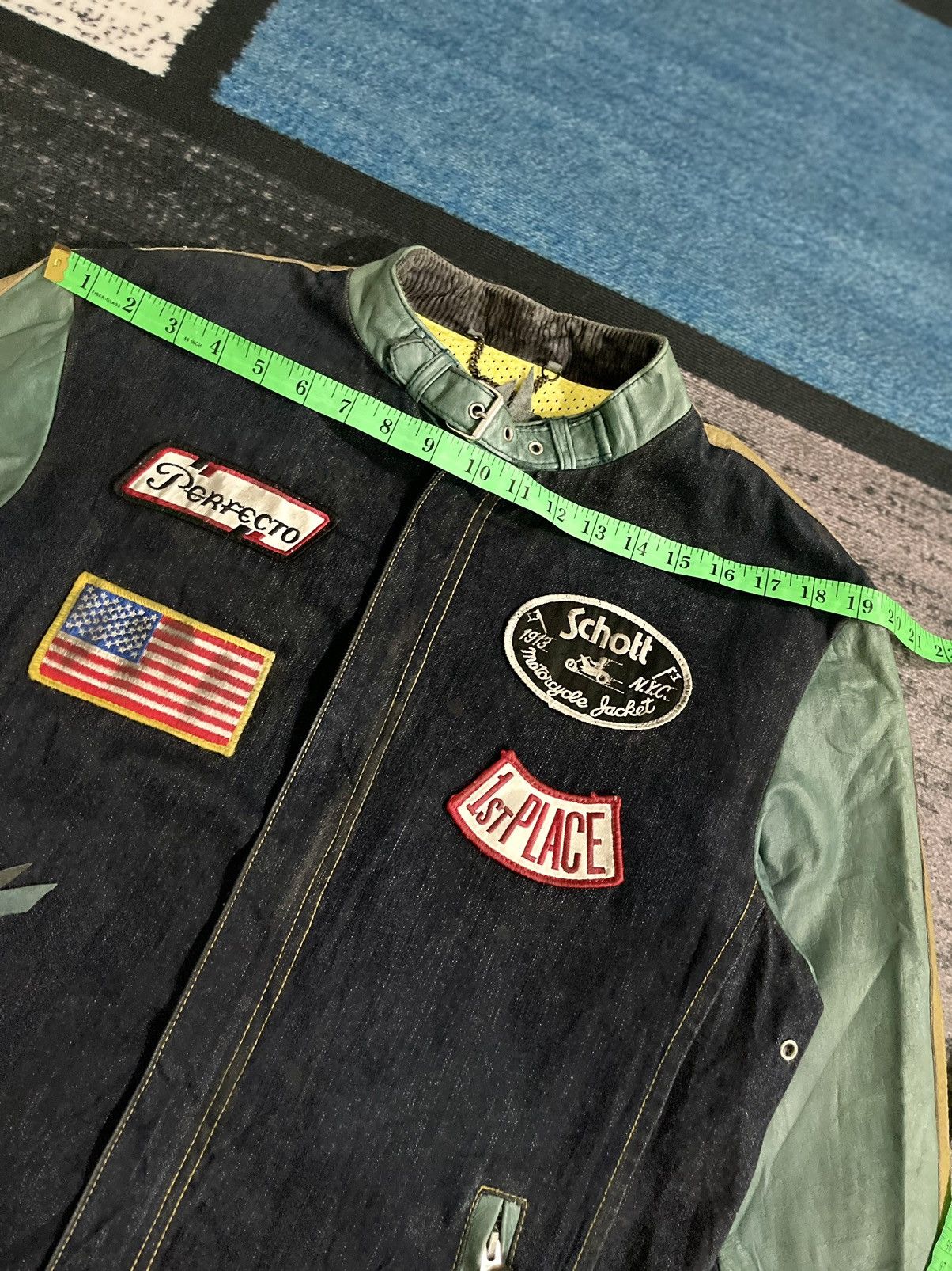 Schott Vintage Schott Leather Denim Motorcycle Jacket Size US L / EU 52-54 / 3 - 23 Thumbnail