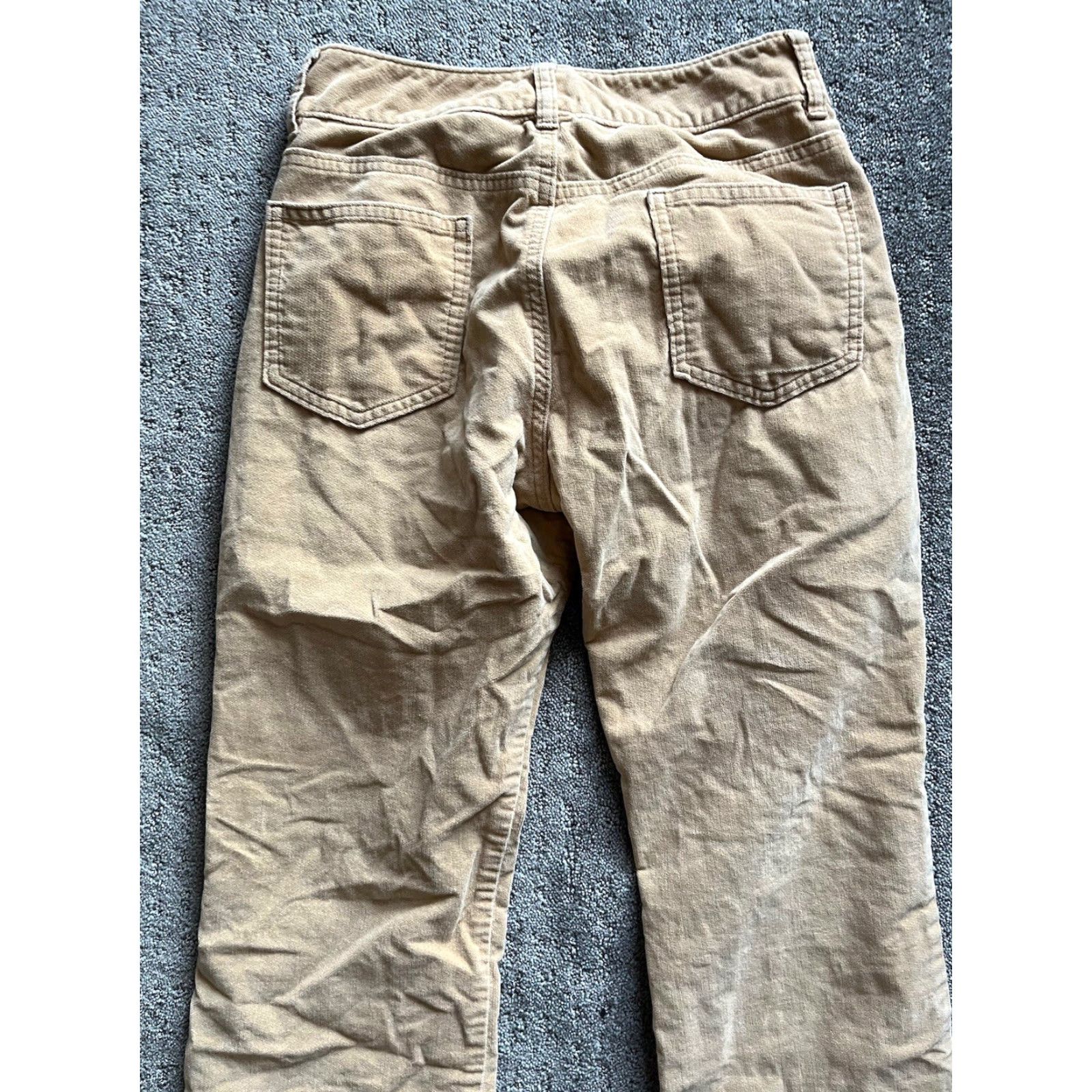 Banana Republic VINTAGE Banana Republic Velvet Velour Pants Women Size 4 Beige Chino Skinny 90s Size 27" / US 4 / IT 40 - 4 Thumbnail