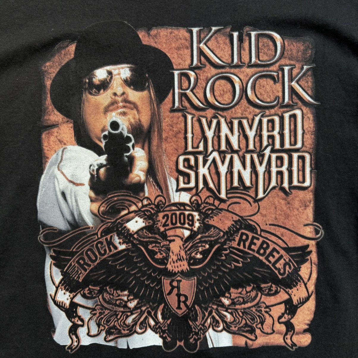 Band Tees × Vintage Kid Rock/Lynyrd Skynyrd Rock Rebels 2009 Tour T-Shirt Size US L / EU 52-54 / 3 - 4 Thumbnail