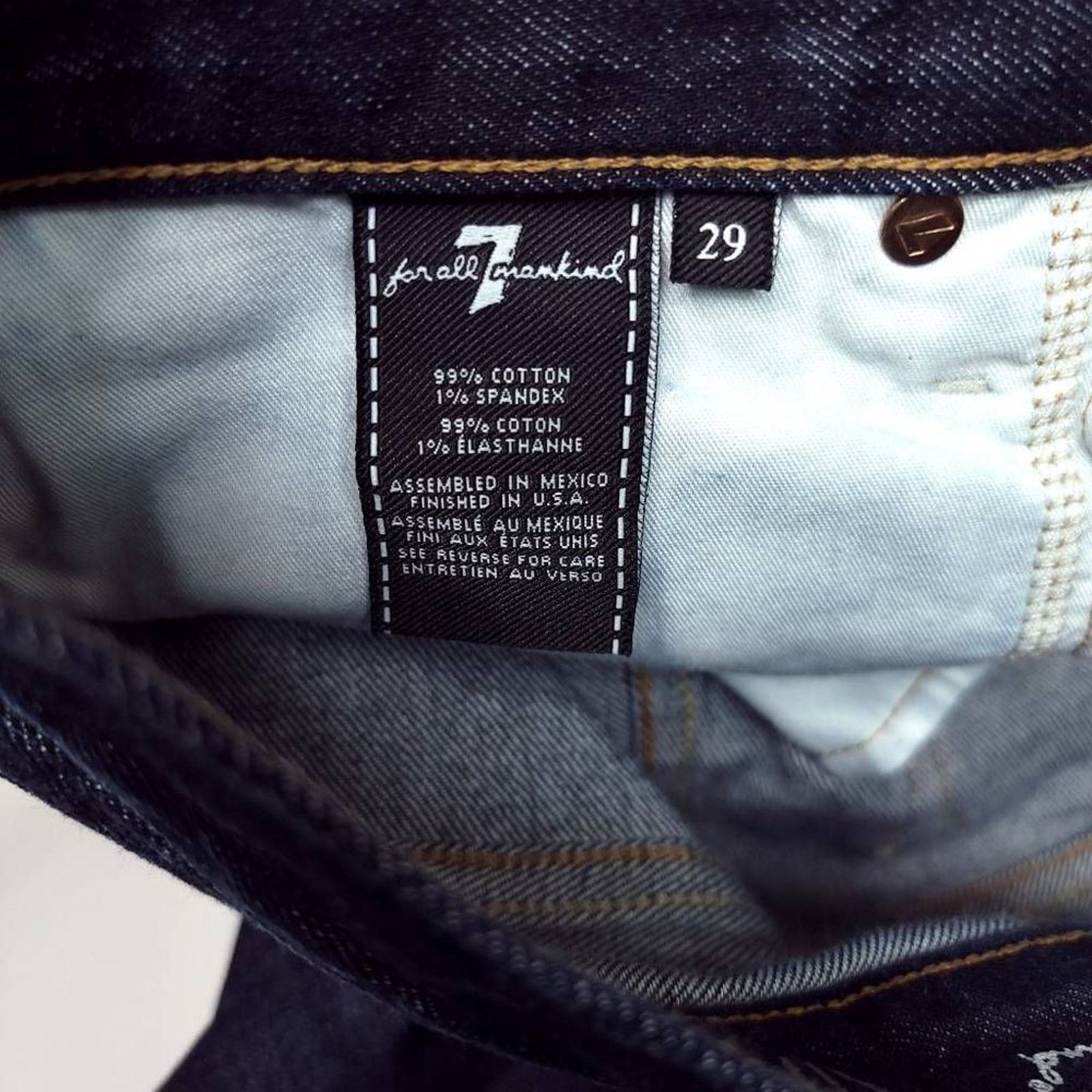 7 For All Mankind 7 For All Mankind Slimmy Jeans Mens 29x33 Red Line Selvedge Size US 29 - 5 Thumbnail