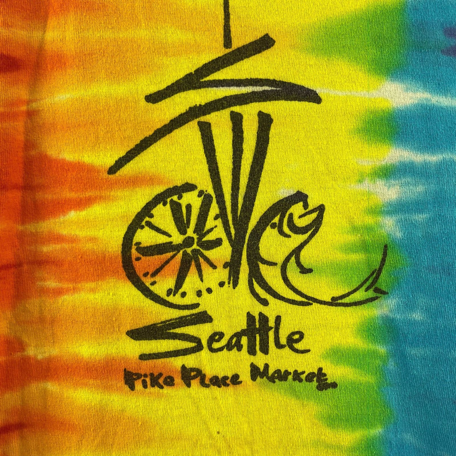 Gildan Pike Place Market Shirt Men's Medium Tie Dye Seattle Hippie Size US M / EU 48-50 / 2 - 4 Thumbnail