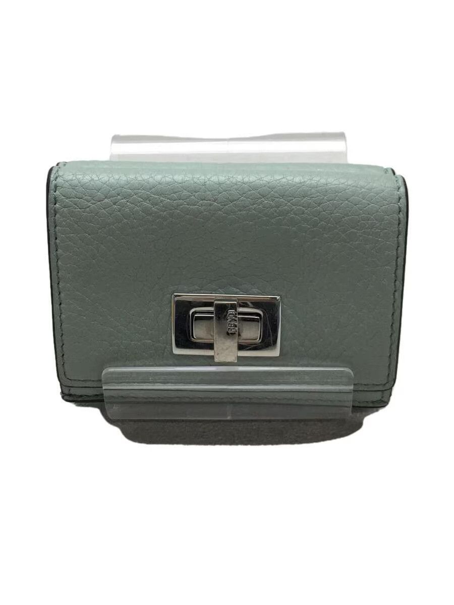 Fendi Fendi Leather Tri-Fold Wallet Green Size ONE SIZE - 1 Thumbnail