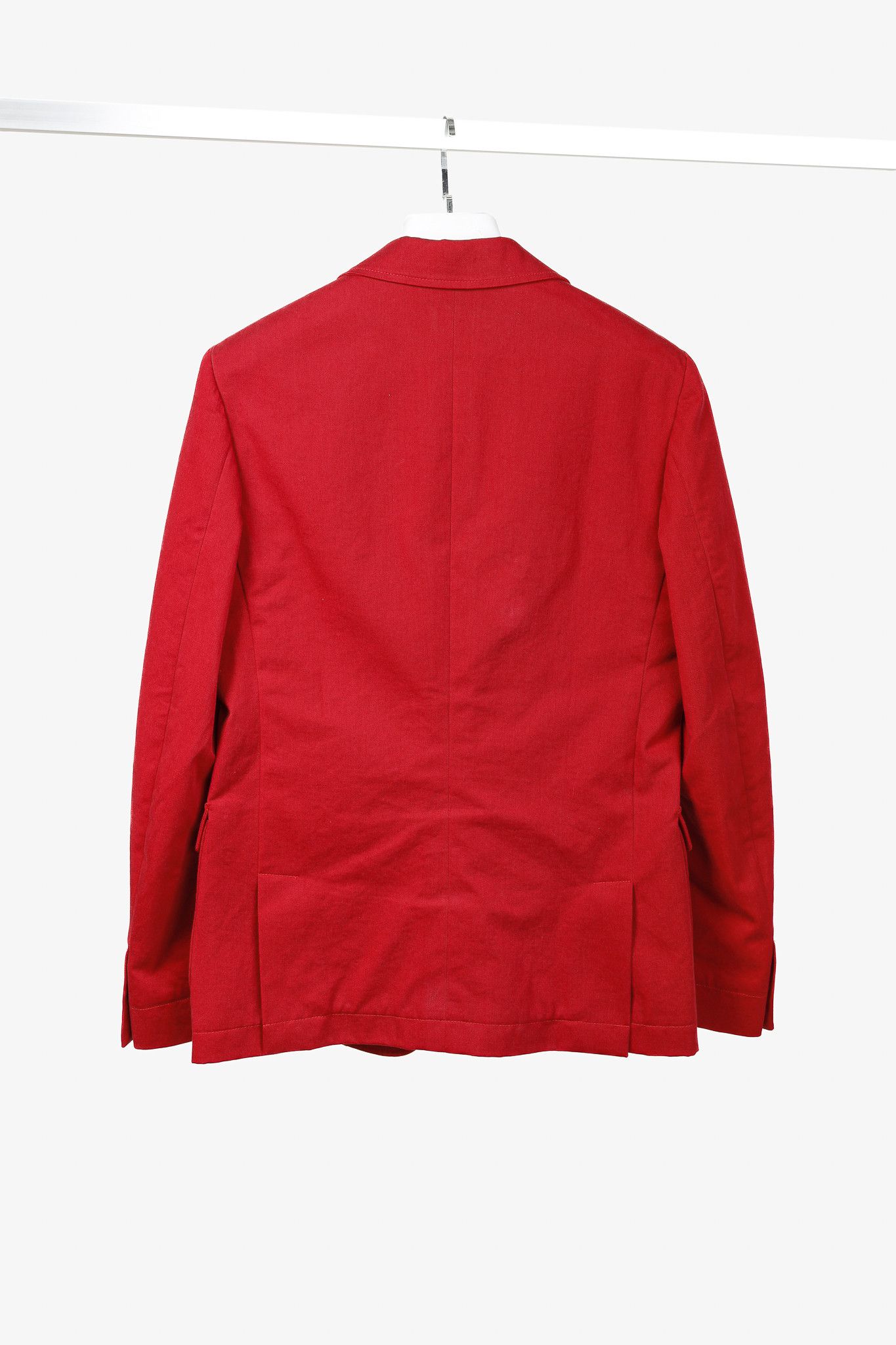 Band Of Outsiders Band of Outsiders Red Cotton-Twill Tailored Blazer Size 38R - 2 Thumbnail