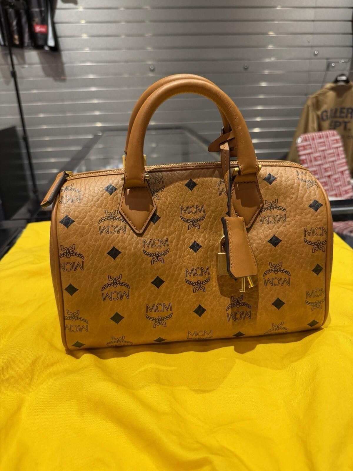 MCM MCM Visetos Monogram Cognac Boston Crossbody Handbag $980 Size ONE SIZE - 3 Thumbnail
