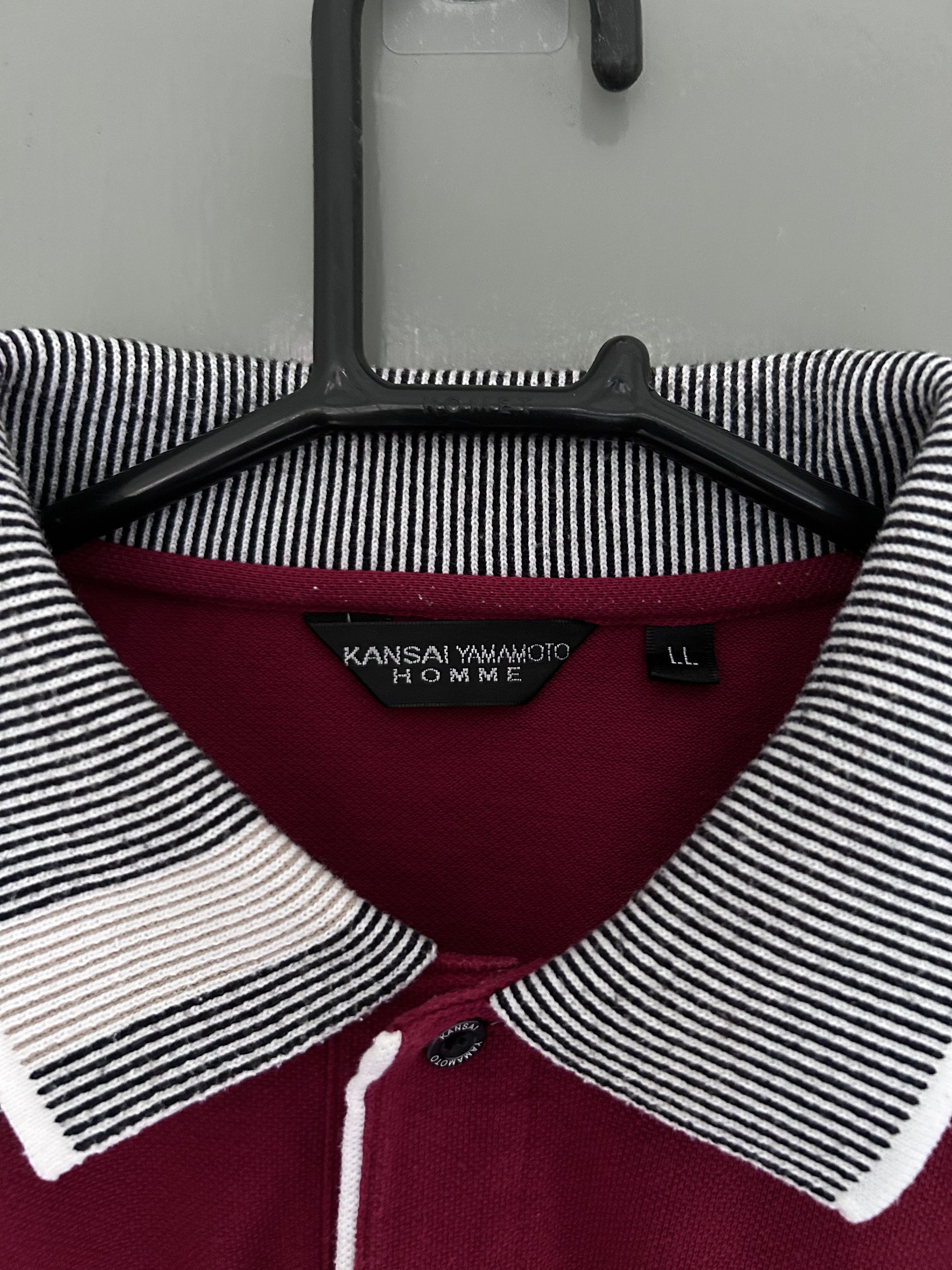 Japanese Brand × Kansai Yamamoto × Vintage Vintage Kansai Yamamoto Homme Polo Shirt Size US XL / EU 56 / 4 - 3 Thumbnail