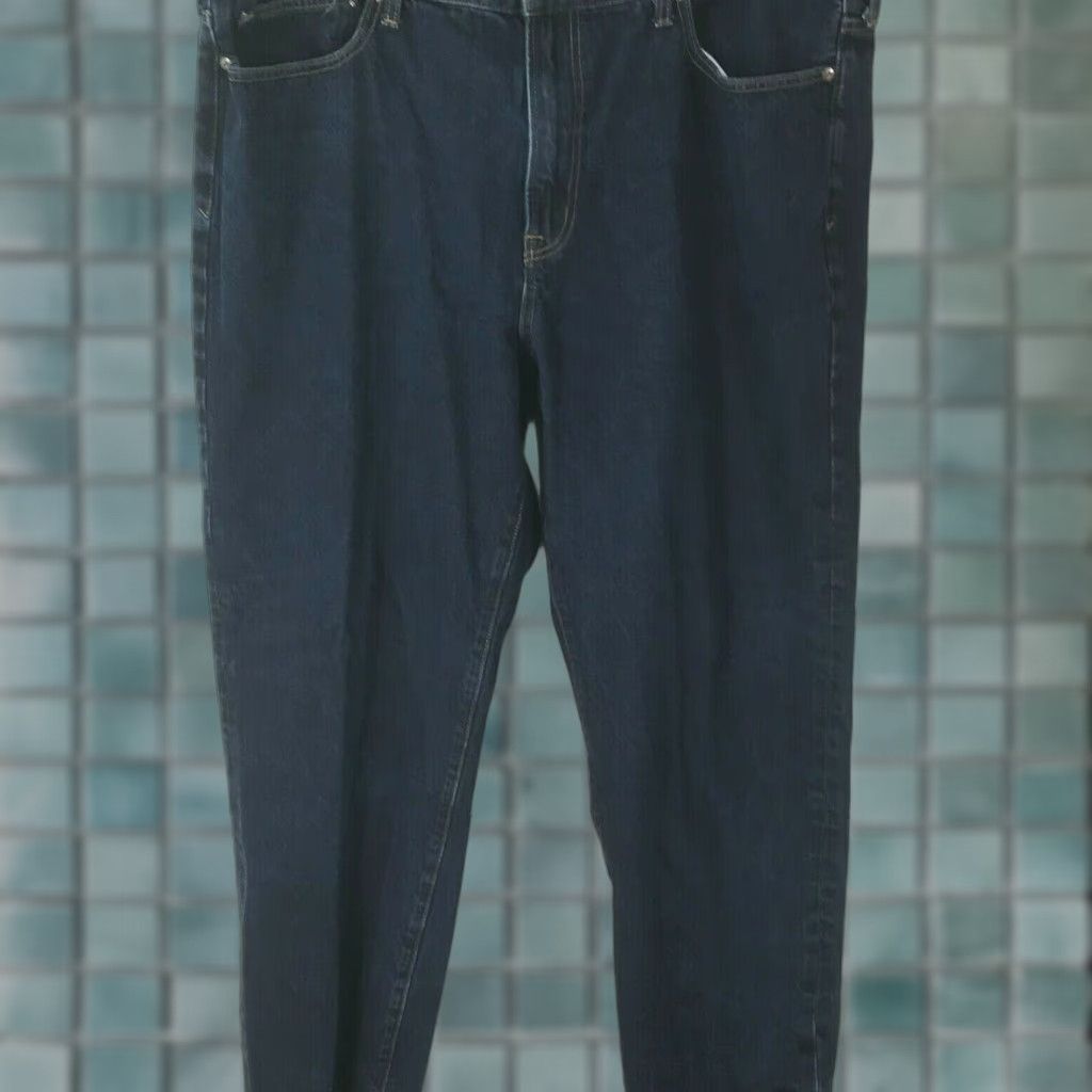 Lands' End Lands' End Men's High Rise Blue Denim Jeans, Size 42, Traditional Fit, Straight Leg, Regular Length, Casual Style Size US 42 / EU 58 - 1 Thumbnail