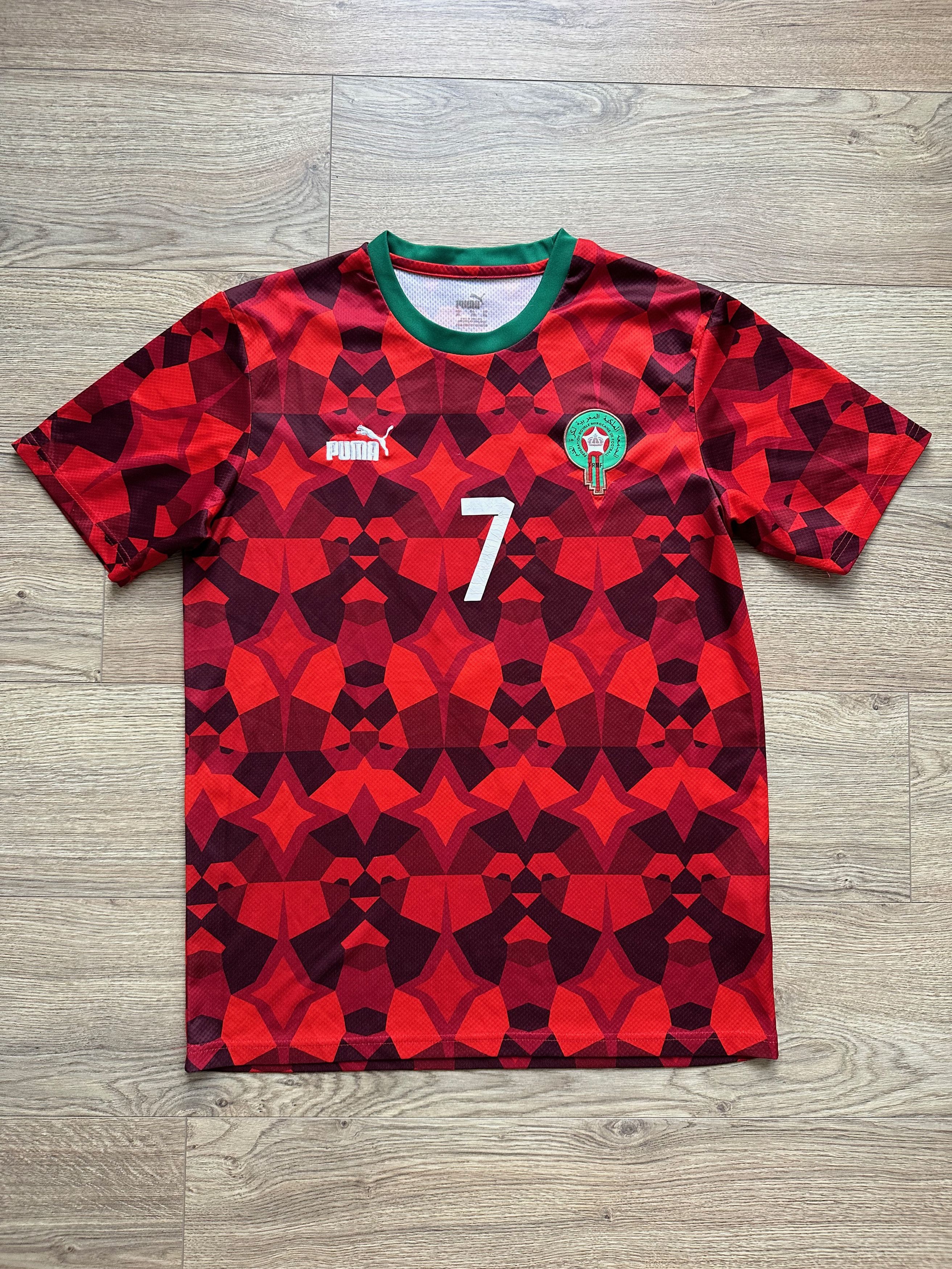 Puma 2023 Morocco Puma Home #7 Ziyech soccer football jersey Size US XL / EU 56 / 4 - 13 Thumbnail