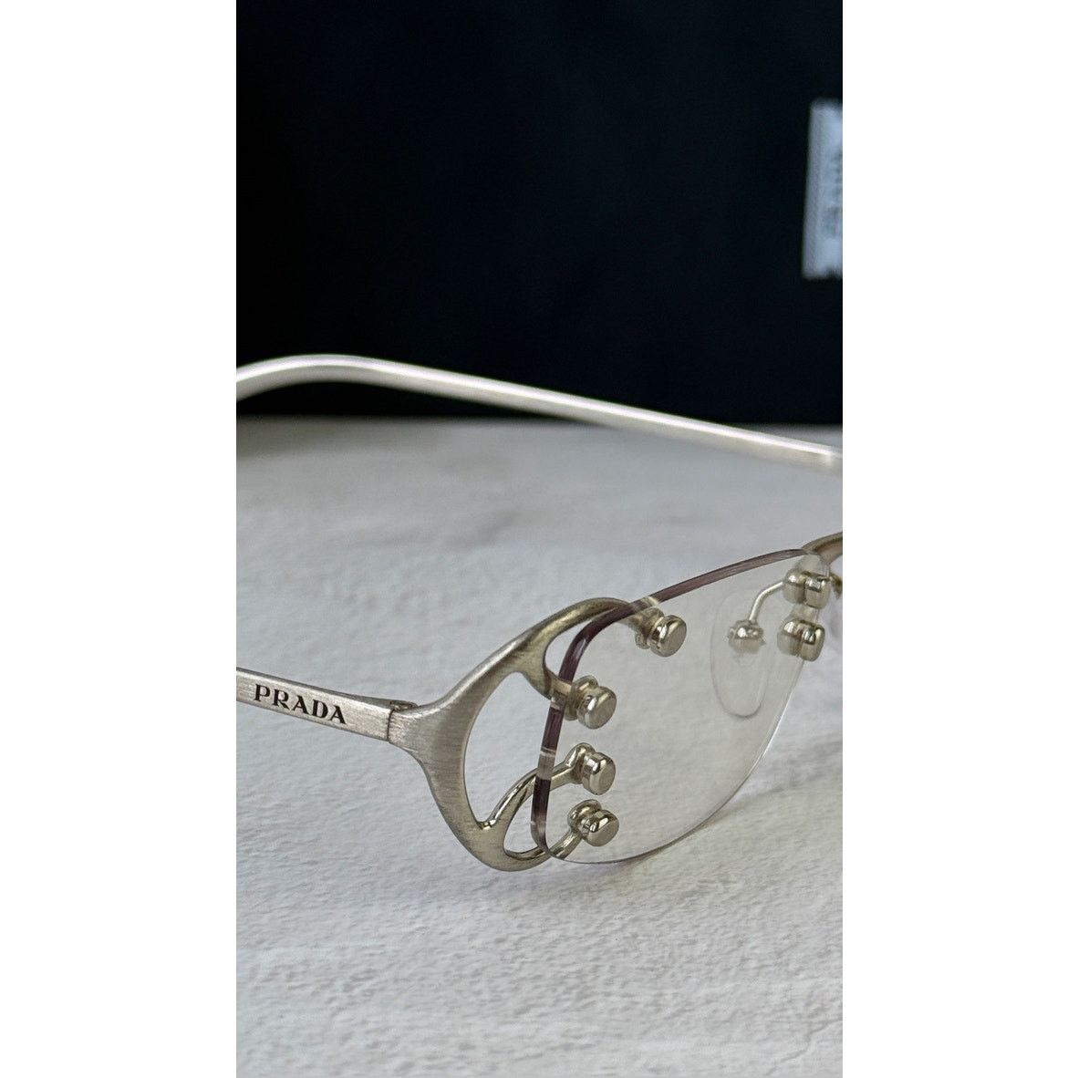 Prada NEW Prada PR C57S Sunglasses in Silver Clear Bluelight $815 Size ONE SIZE - 6 Thumbnail