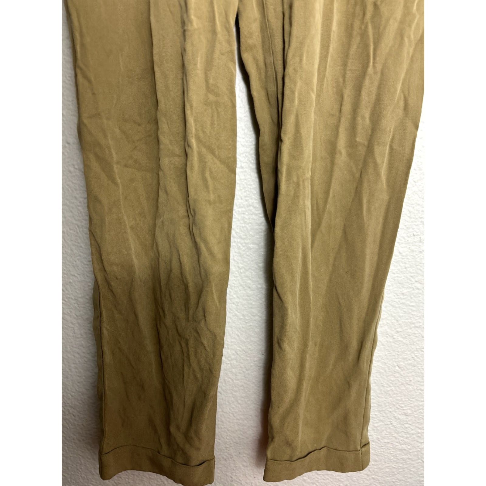 Anthropologie VINTAGE Anthropologie Seen Worn Kept Womens Barrel Leg Pants 4 Mustard Yellow High Rise сю Size 27" / US 4 / IT 40 - 2 Thumbnail