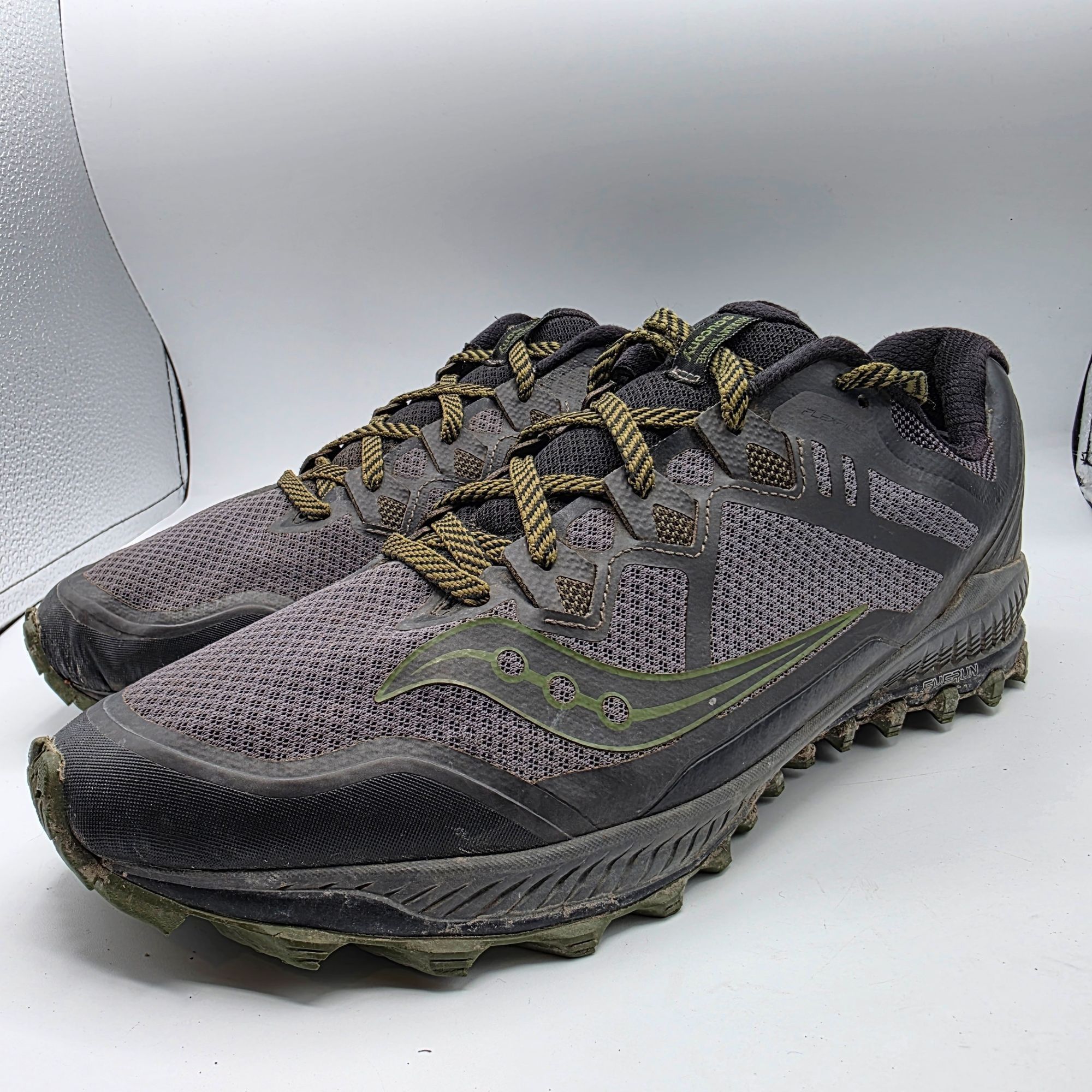 Saucony Saucony Peregrine 8 Mens Size 14 Black Green Hiking Shoes Ca Size US 14 / EU 47 - 4 Thumbnail