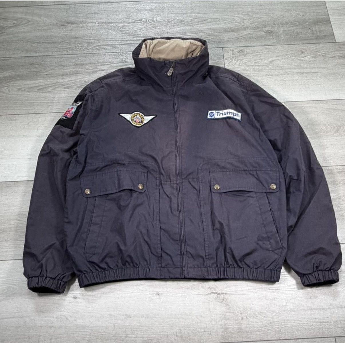 Pacific Trail Vintage Austin Healey Triumph MG Patch Jacket XL Motorsport Size XL / US 12-14 / IT 48-50 - 1 Thumbnail