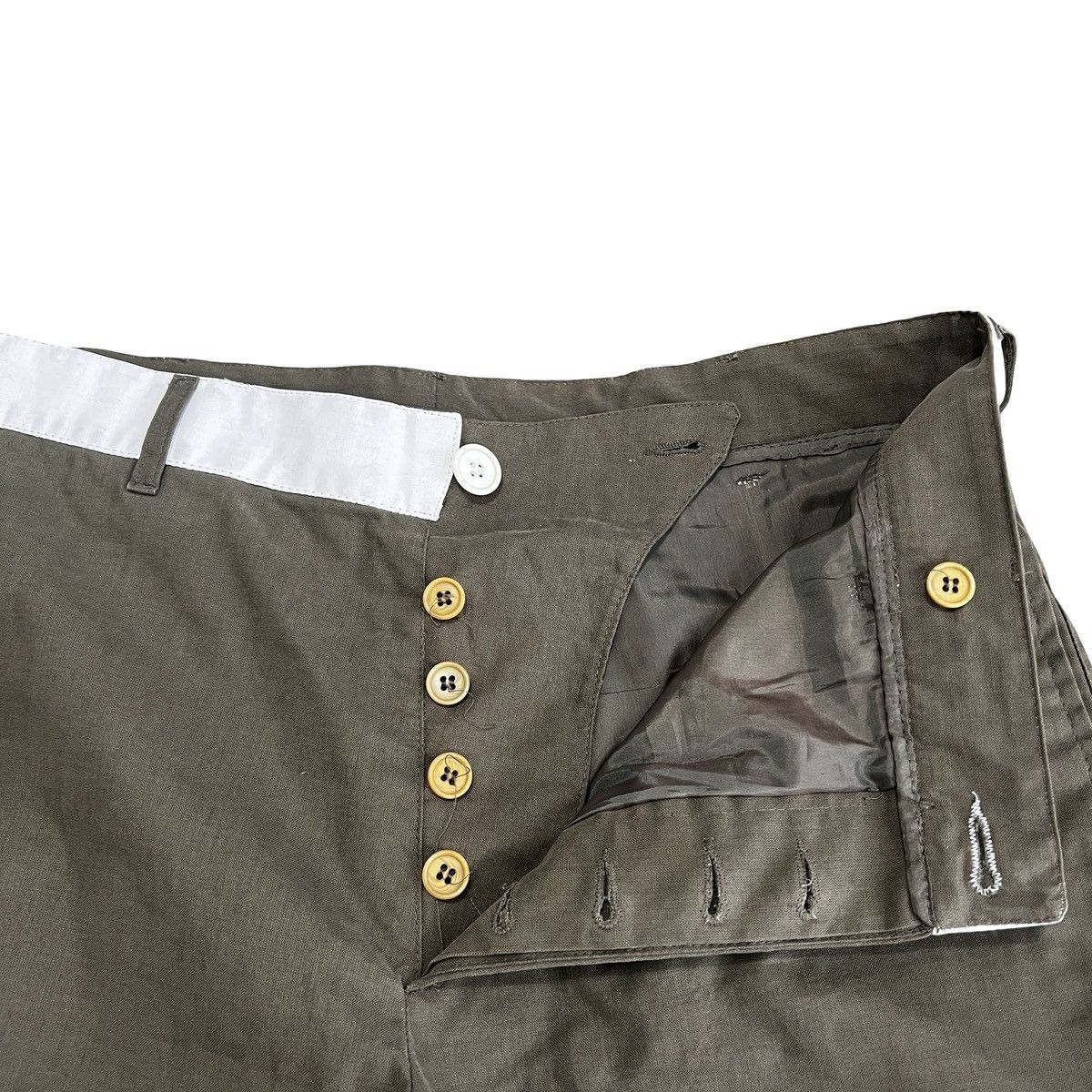 Helmut Lang HELMUT LANG 1997 White Painted Waistband Trousers 50 Size US 32 / EU 48 - 5 Thumbnail