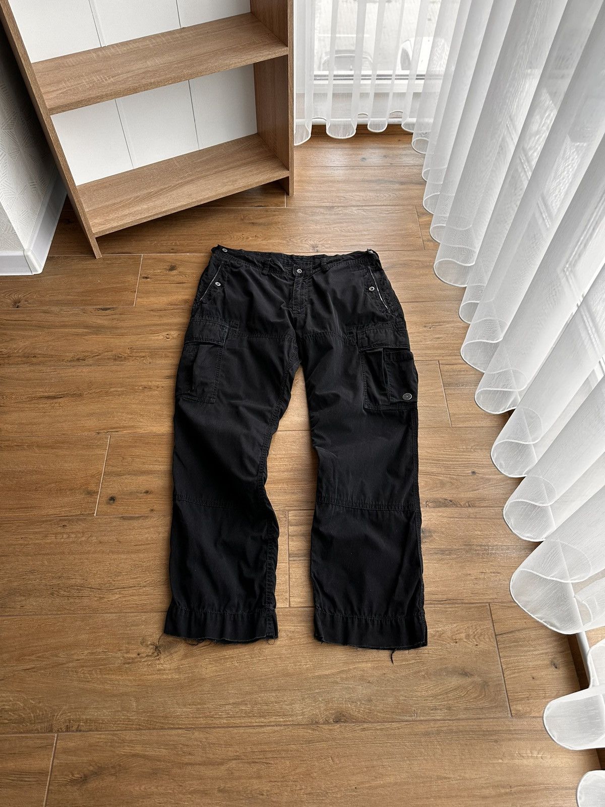 image of Vintage Polo Ralph Laurent Rrl Japanese Cargo Pants in Black, Men's (Size 38)