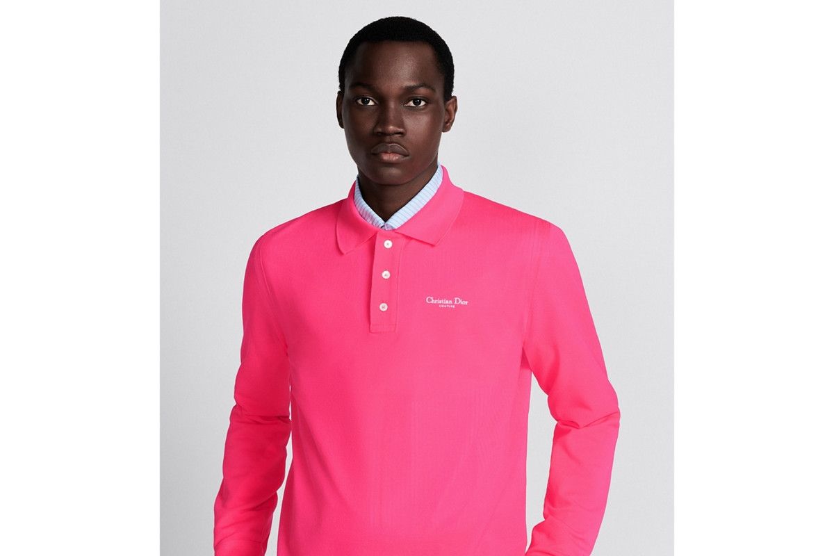 Dior o1bcso1str0226 Couture Polo Shirt in Pink Size US L / EU 52-54 / 3 - 7 Thumbnail
