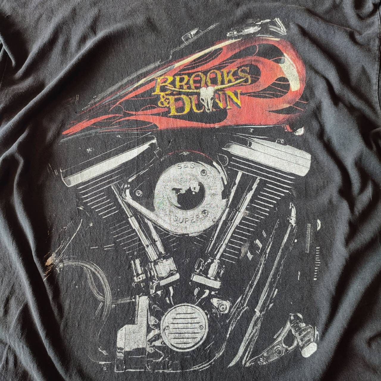 Harley Davidson × Vintage Brook And Dunn : Asphalt Cowboy Tour T-Shirt Size US XL / EU 56 / 4 - 3 Thumbnail