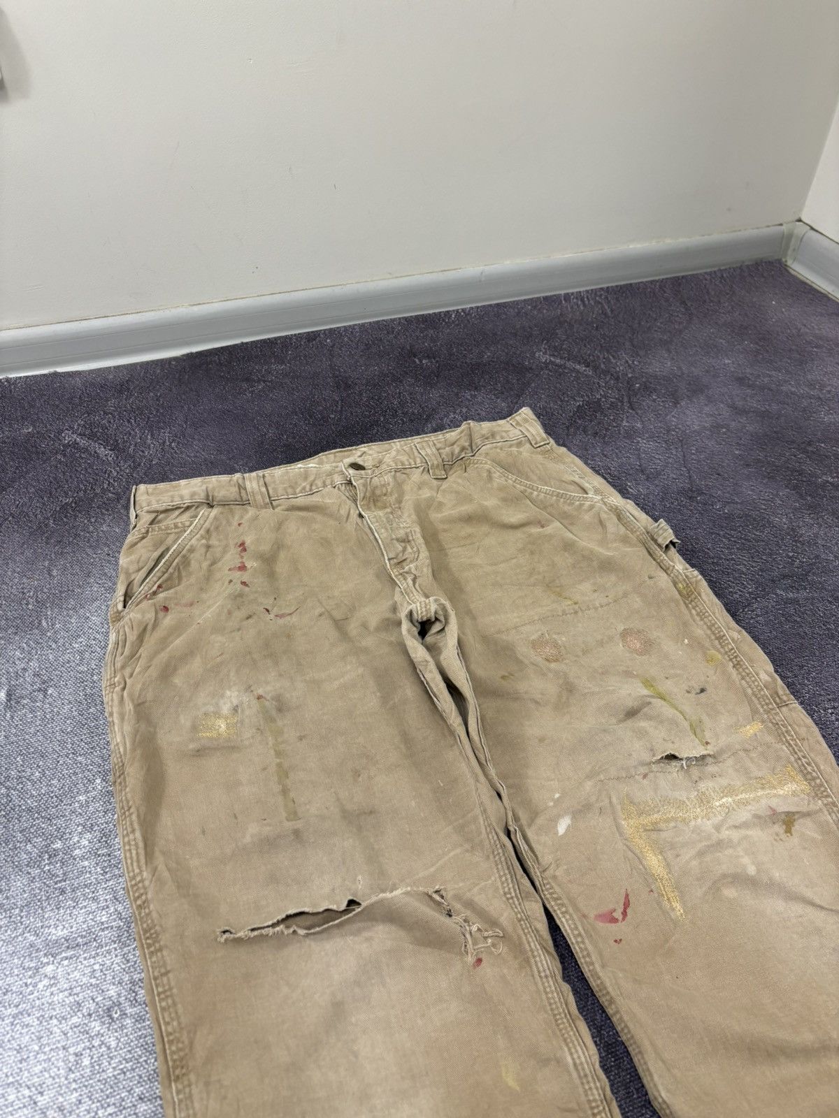 Carhartt Vintage Carhartt Relaxed Distressed Carpenter Baggy Pants Size US 36 / EU 52 - 14 Thumbnail