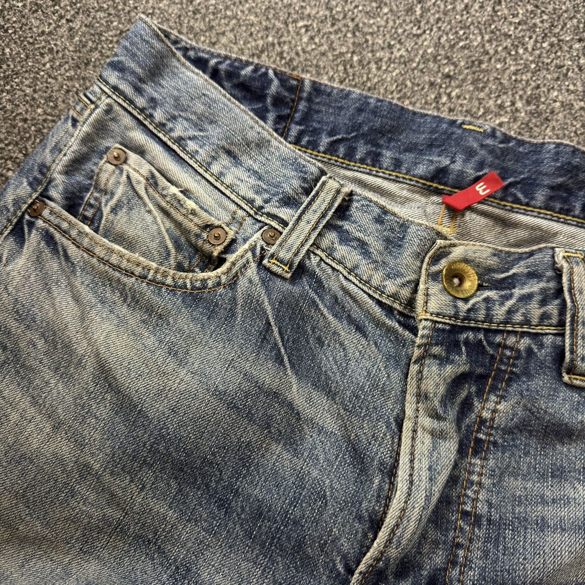 Undercover × Uniqlo 🔥🇯🇵 Vintage 90s Japanese Uniqlo UJ Distressed Faded Denim Size US 32 / EU 48 - 12 Thumbnail