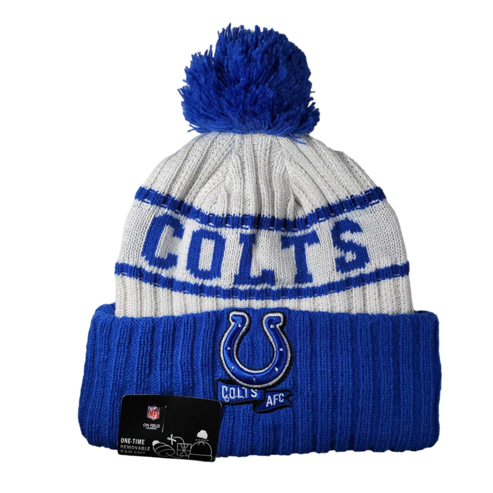 Other NWT Indianapolis Colts Sports Knit Pom Beanie Fleece Lined Size ONE SIZE - 3 Thumbnail