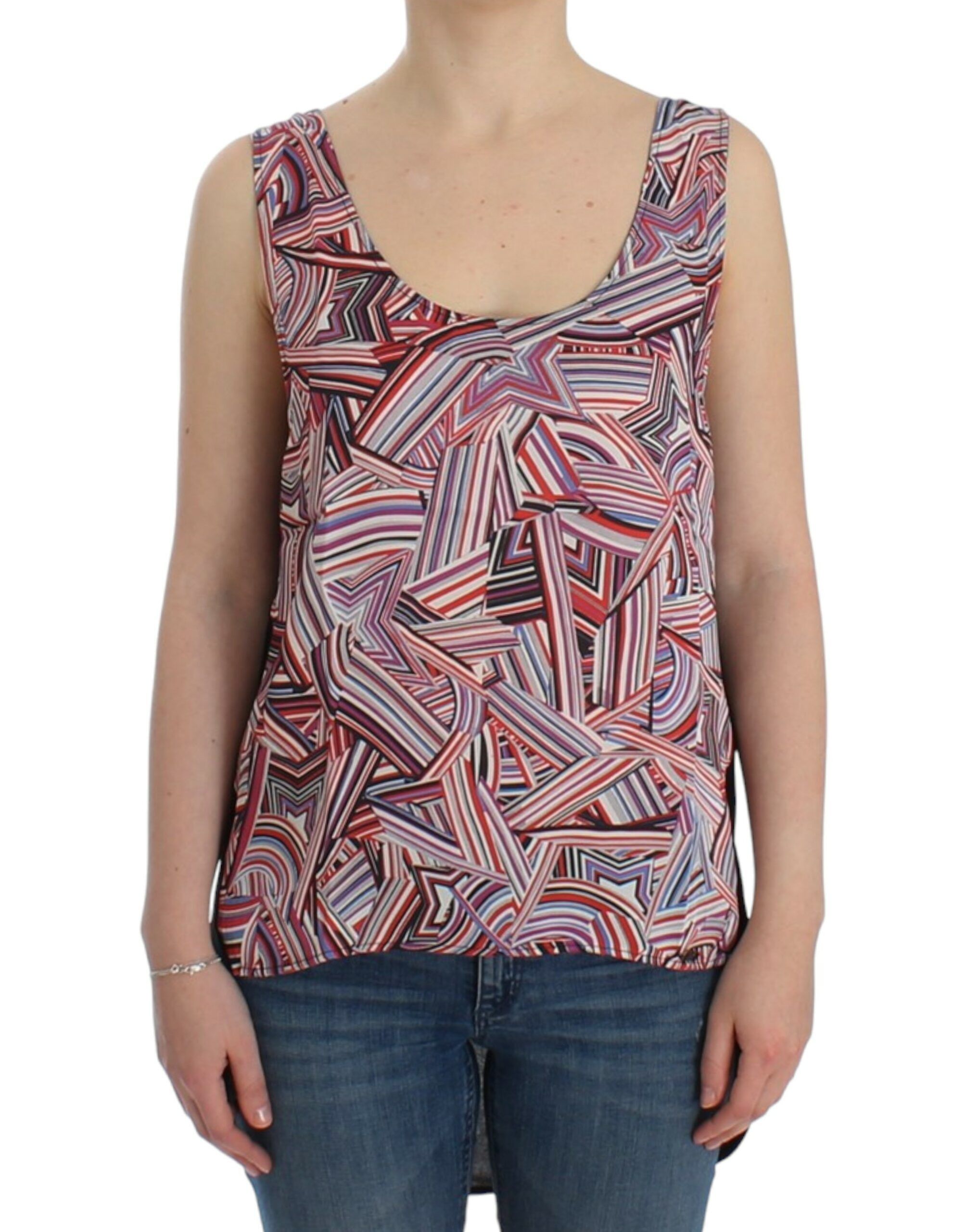 Costume National Chic Multicolor Sleeveless Women's Top Size M / US 6-8 / IT 42-44 - 1 Thumbnail