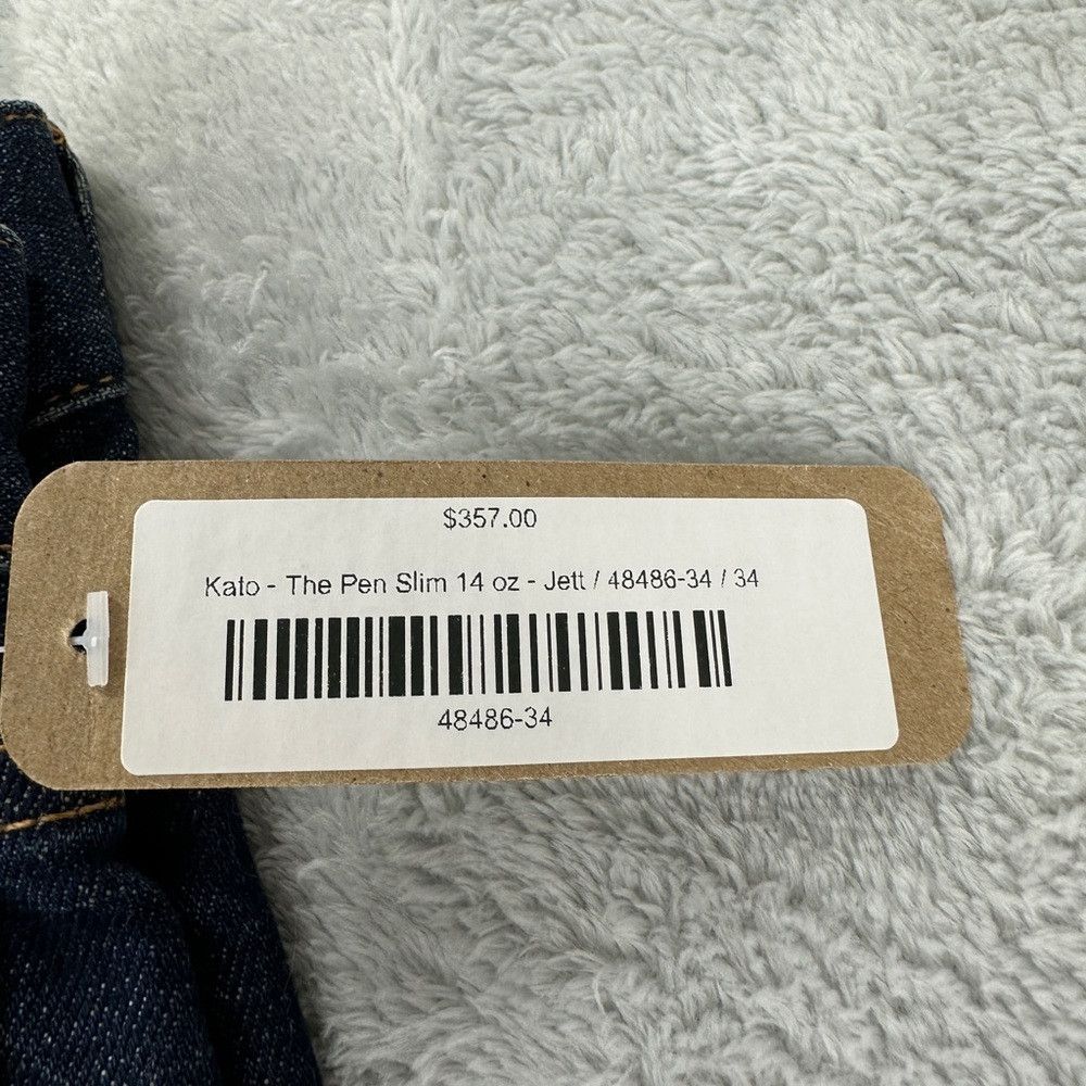 KATO Kato NWT 14 oz 4 way stretch selvedge "the pen" slim men's Size US 34 / EU 50 - 5 Thumbnail
