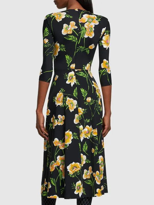 Balenciaga o1y0625 Midi Dress in Multicolor Size M / US 6-8 / IT 42-44 - 4 Thumbnail