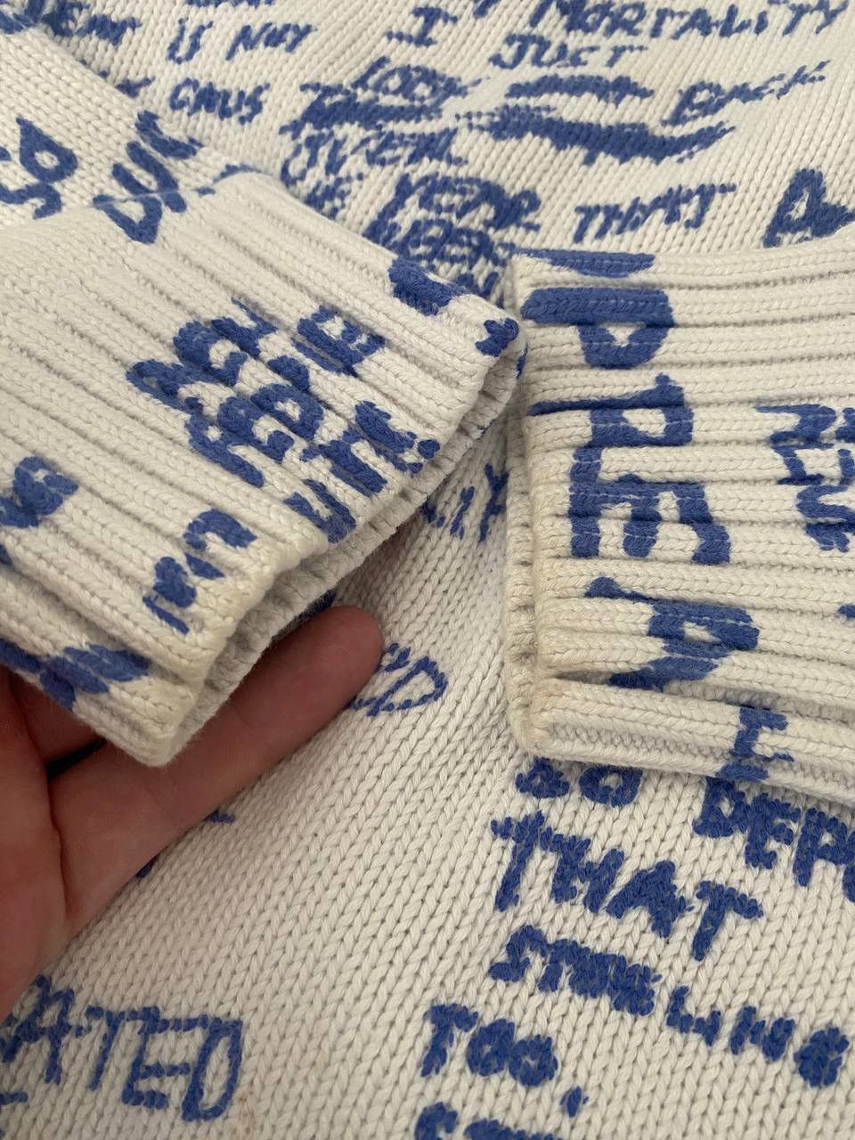 Supreme Supreme Sweater (white/blue) Size US L / EU 52-54 / 3 - 7 Thumbnail
