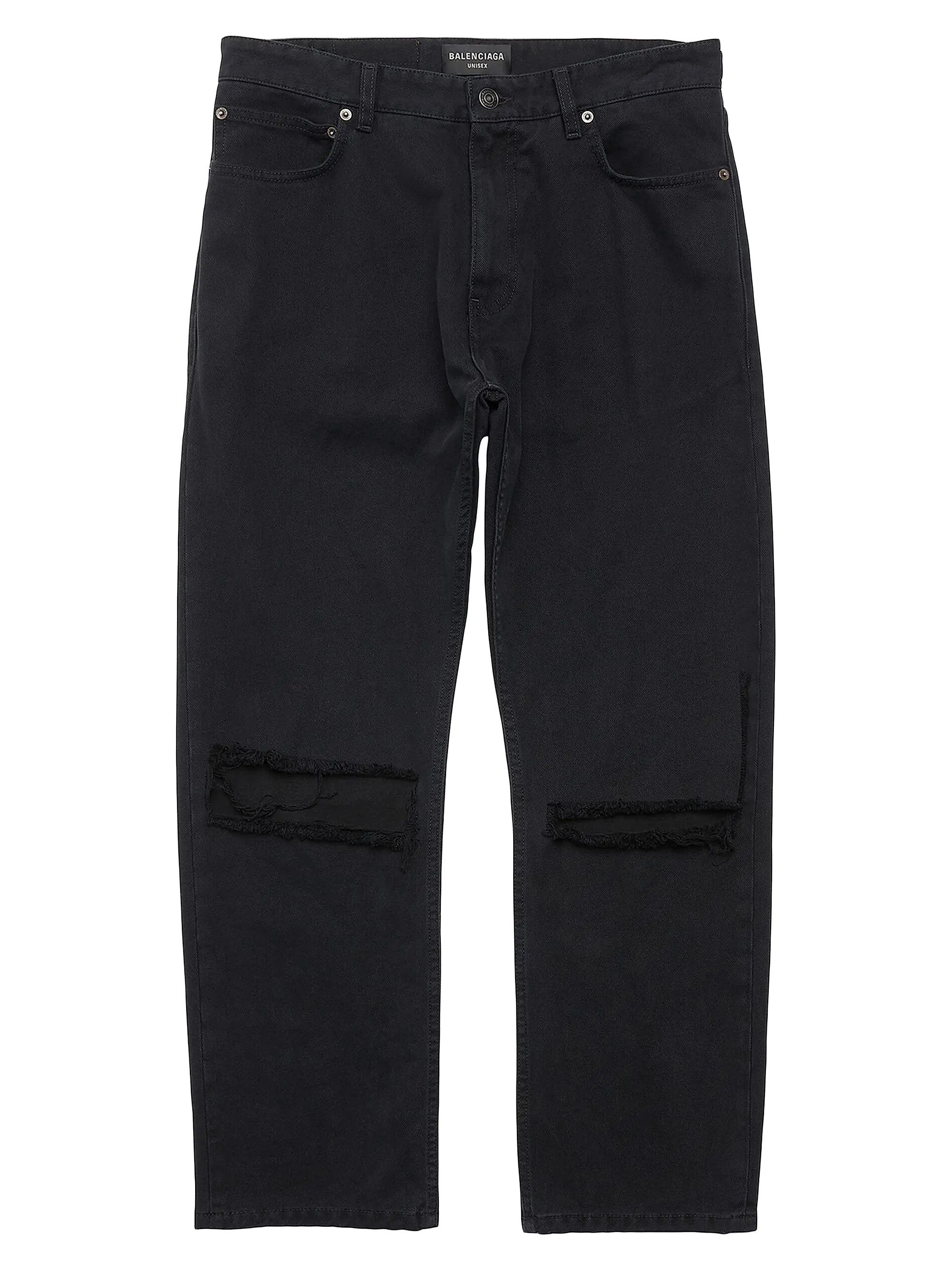 Balenciaga o1w1db10825 Loose Fit Buckle Pants in Black Size US 28 / EU 44 - 1 Thumbnail
