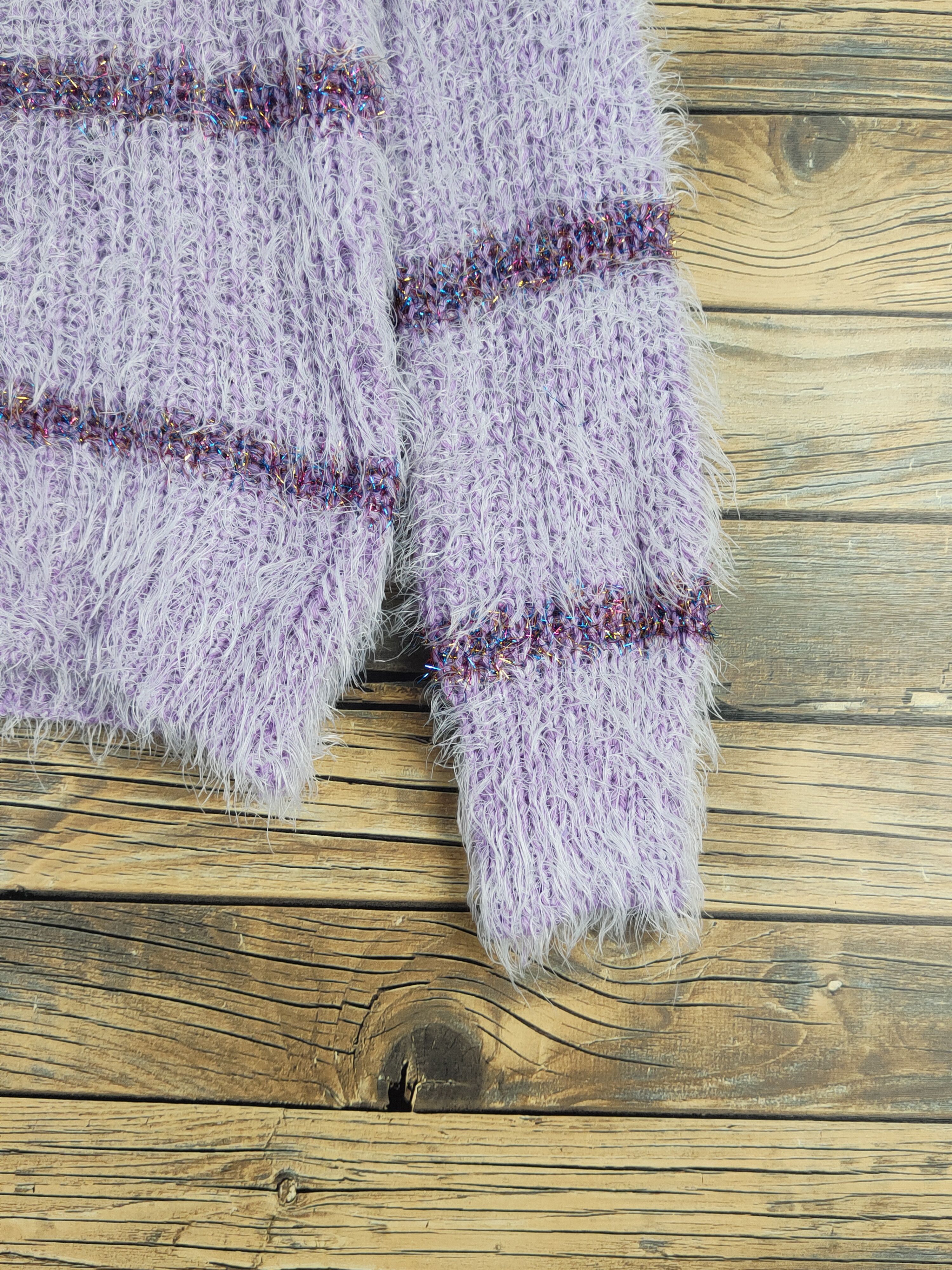 Japanese Brand Japanese Brand Purple Shag Shaggy Fur Mohair Knitwear #W1657 Size S / US 4 / IT 40 - 6 Thumbnail