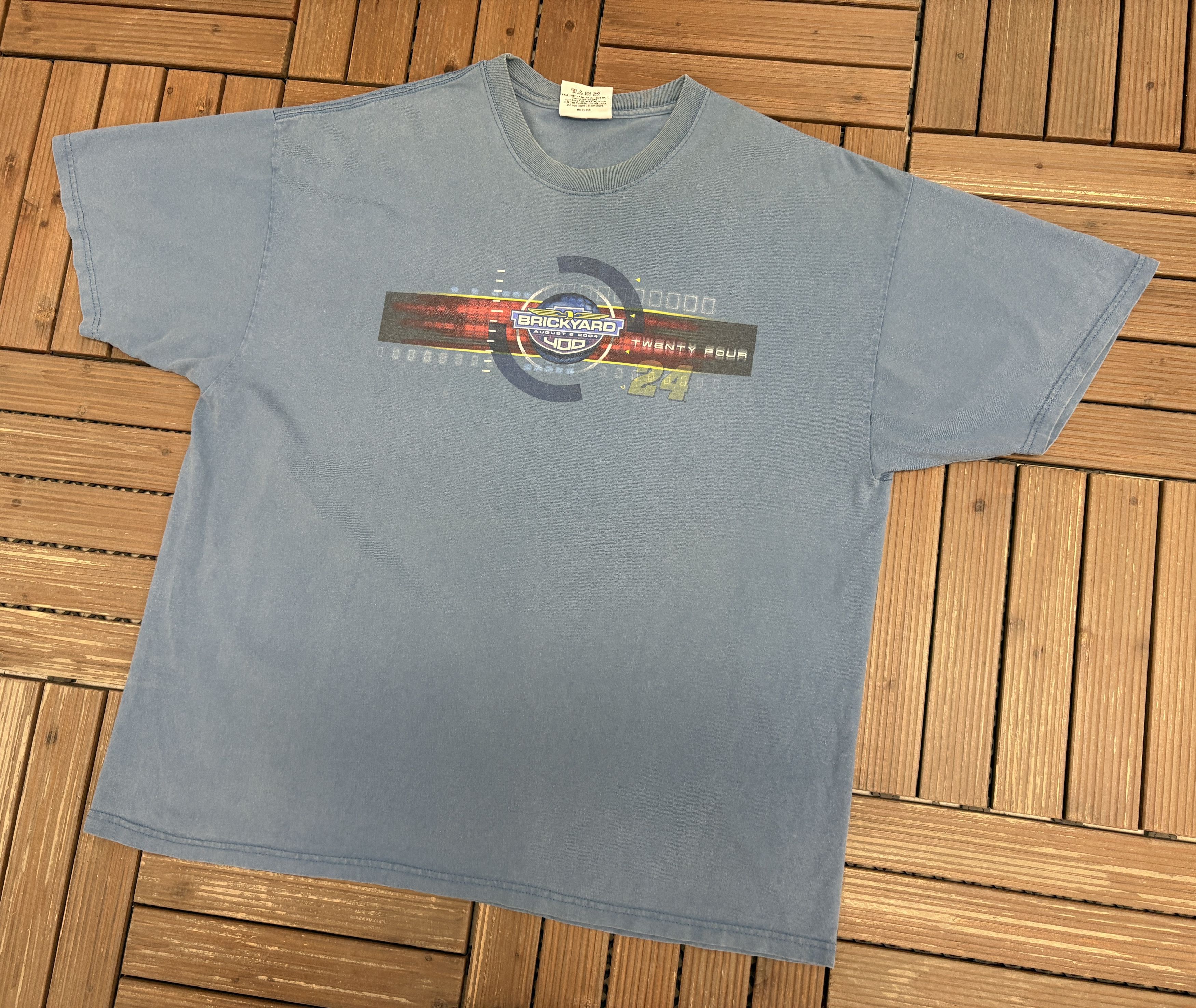 Vintage Jeff Gordon Brickyard 400 2004 Vintage Blue T-Shirt Tee Size US XL / EU 56 / 4 - 3 Thumbnail