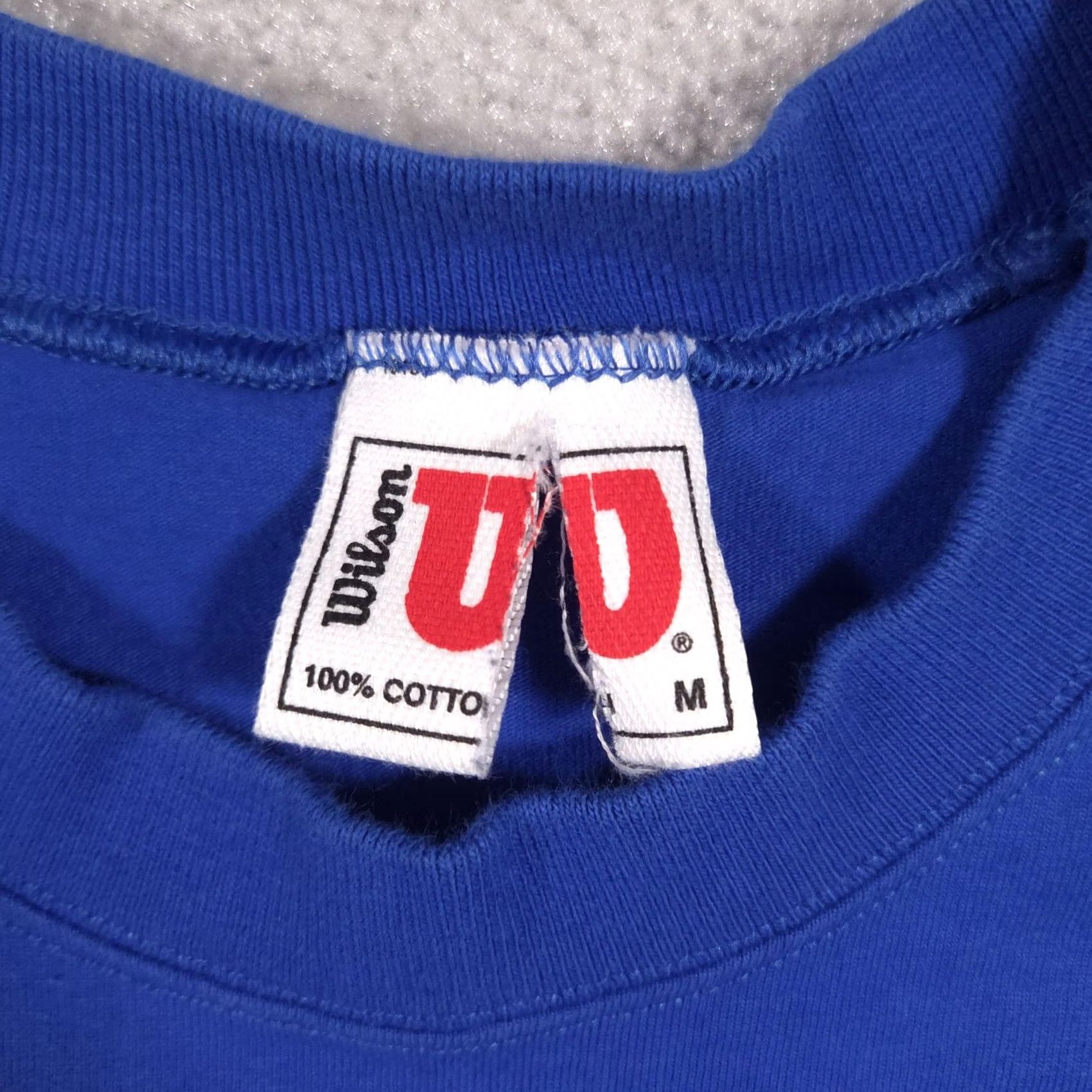 Wilson VINTAGE Wilson Shirt Mens Medium Blue Blank Crewneck Tee Made USA Cotton 90s Size US M / EU 48-50 / 2 - 4 Thumbnail