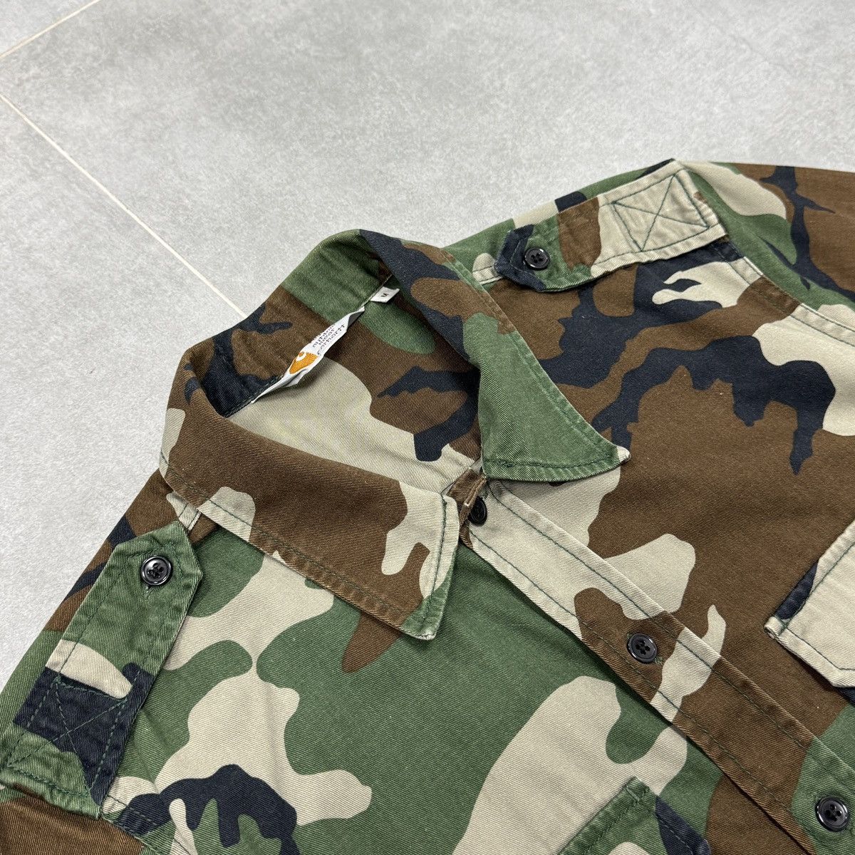 Carhartt Wip Carhartt WIP L/S Military Shirt Button Camouflage Men Size M Size US M / EU 48-50 / 2 - 11 Thumbnail