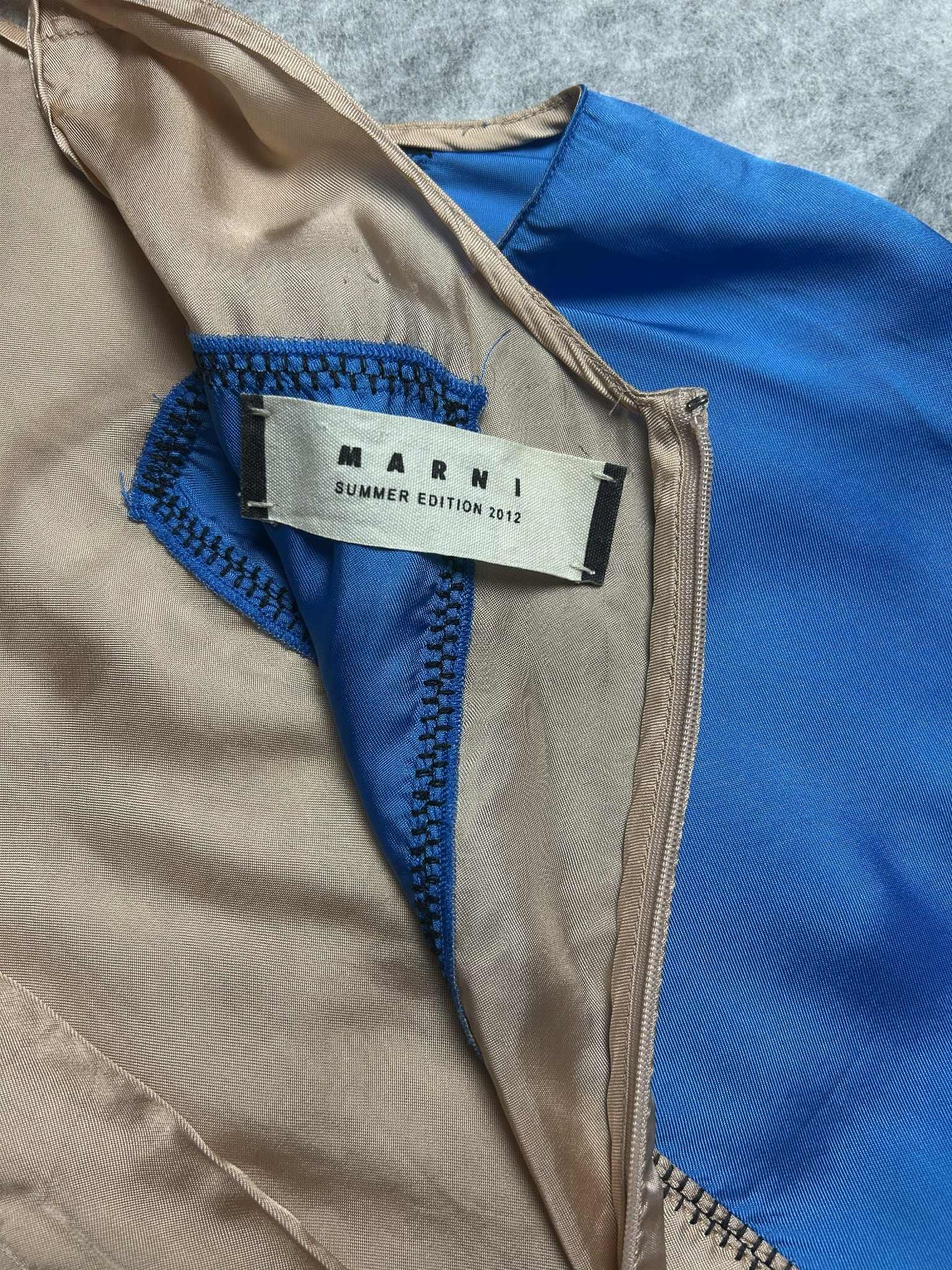 Marni MARNI Blue Beige Women's Dress Size EU 42 Size M / US 6-8 / IT 42-44 - 7 Thumbnail