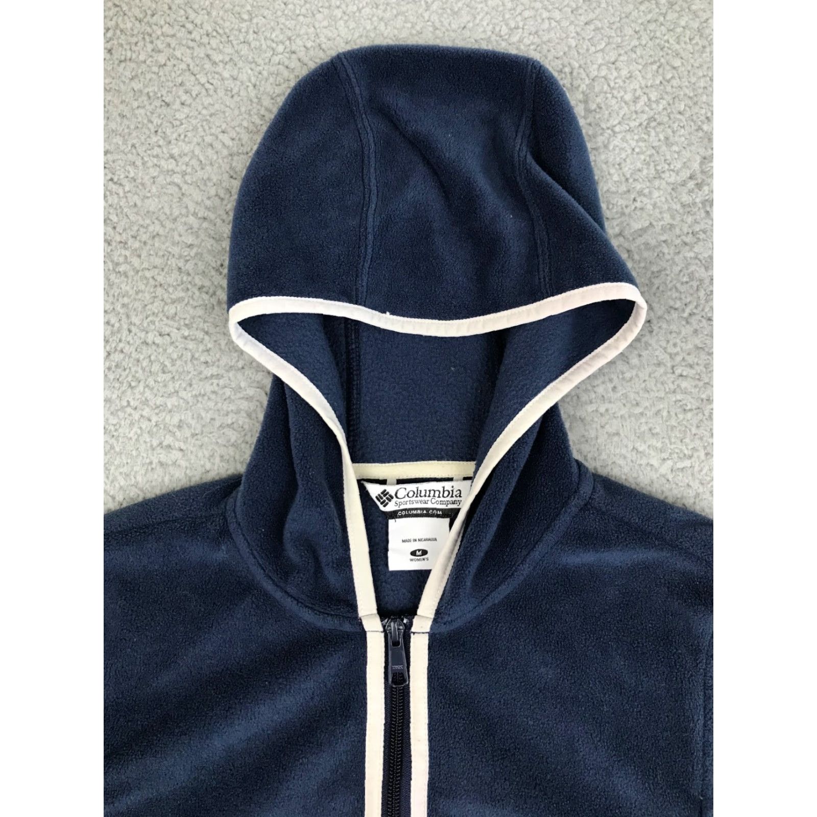 Vintage Columbia Jacket Women's Medium Full Zip Long Sleeve Hooded Blue Solid Size M / US 6-8 / IT 42-44 - 4 Thumbnail