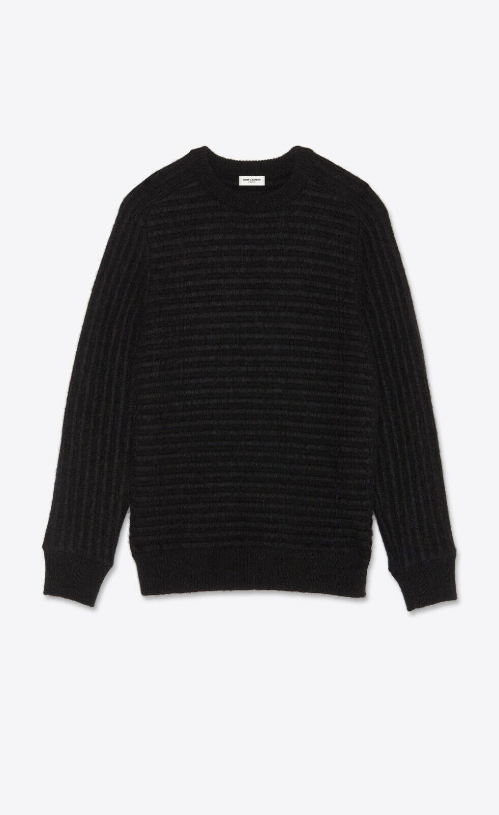 image of Saint Laurent Paris Saint Laurent Mohair Sweater 1290$ Rrp in Black, Men's (Size XL)
