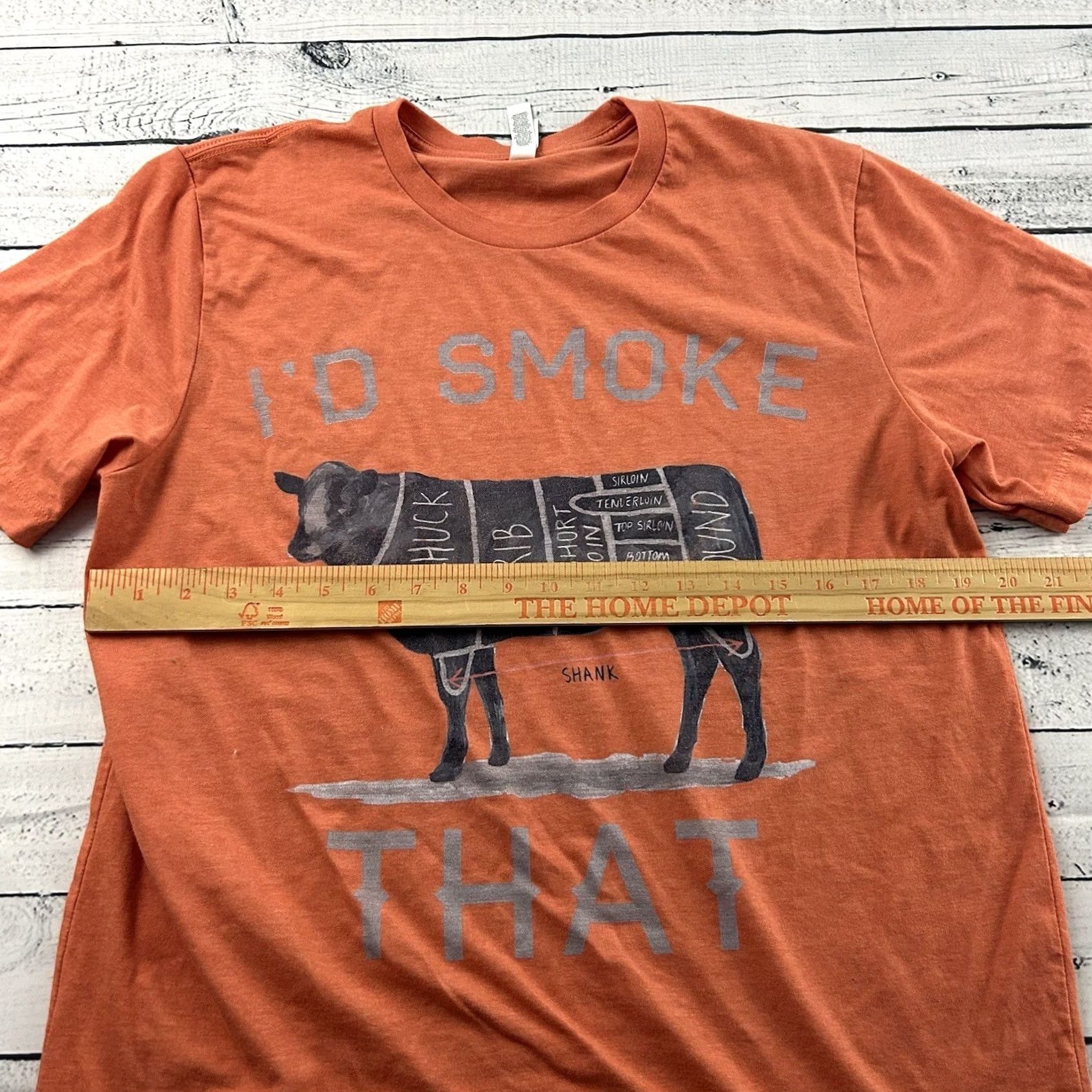 Vintage I'd Smoke That Short Sleeve Nike Shirt Men L Orange Traeger Size US L / EU 52-54 / 3 - 3 Thumbnail