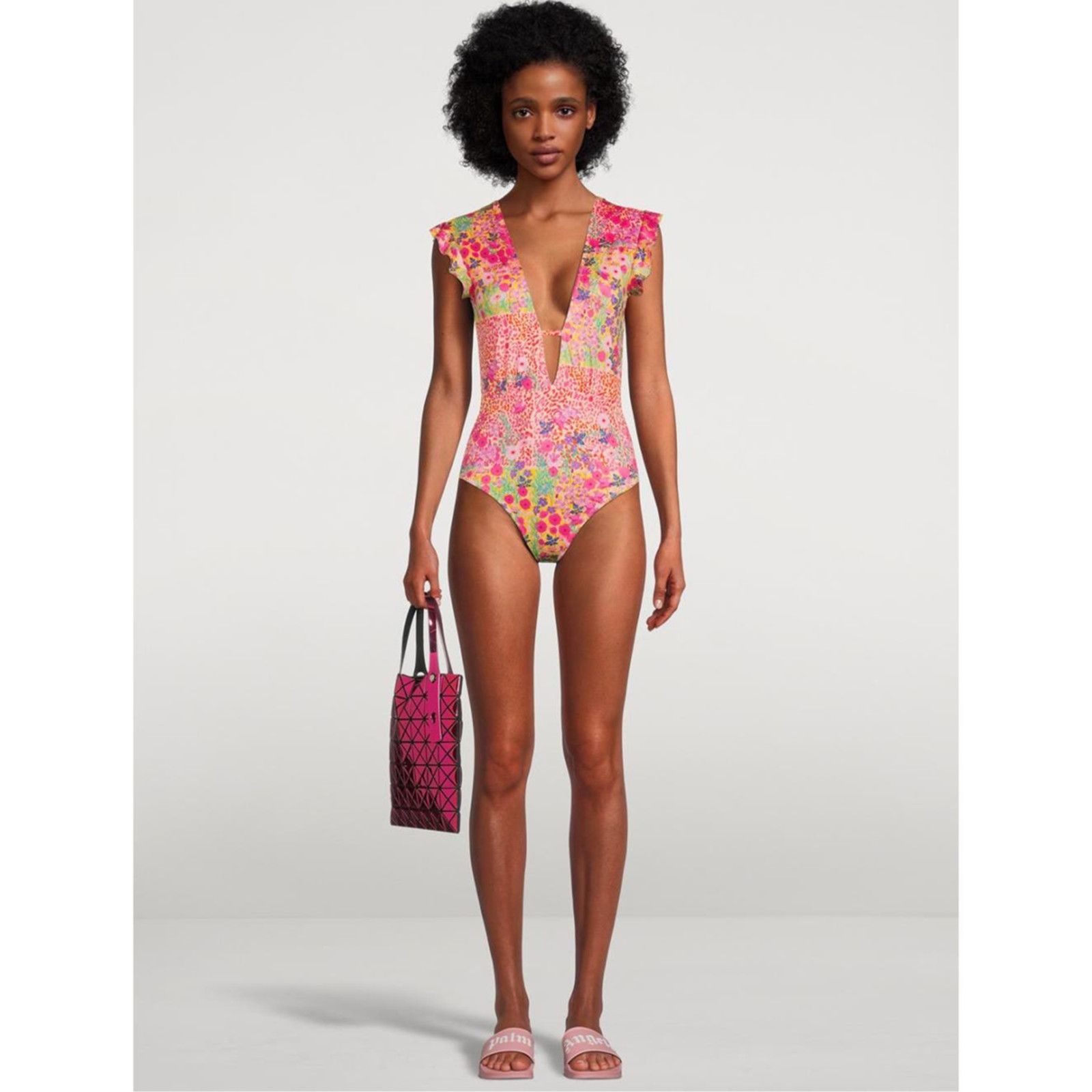 Free People New Beth Richards Sophia One Piece Floral Swimsuit $280 Sz M Size M / US 6-8 / IT 42-44 - 5 Thumbnail