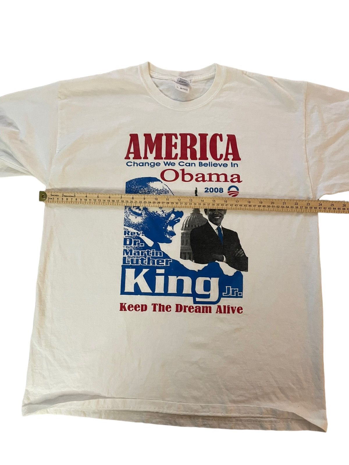Vintage 2008 Obama /Dr. Martin Luther King Crewneck Shirt Size US XL / EU 56 / 4 - 8 Thumbnail