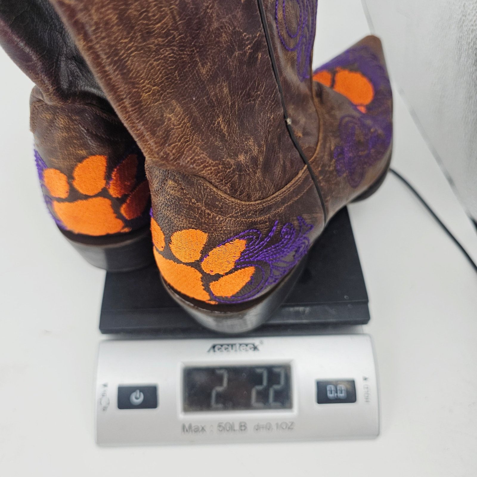 NCAA × Other Gameday Clemson Tigers Logo Western Cowgirl Leather Boot 7 Size US 7 / IT 37 - 13 Thumbnail