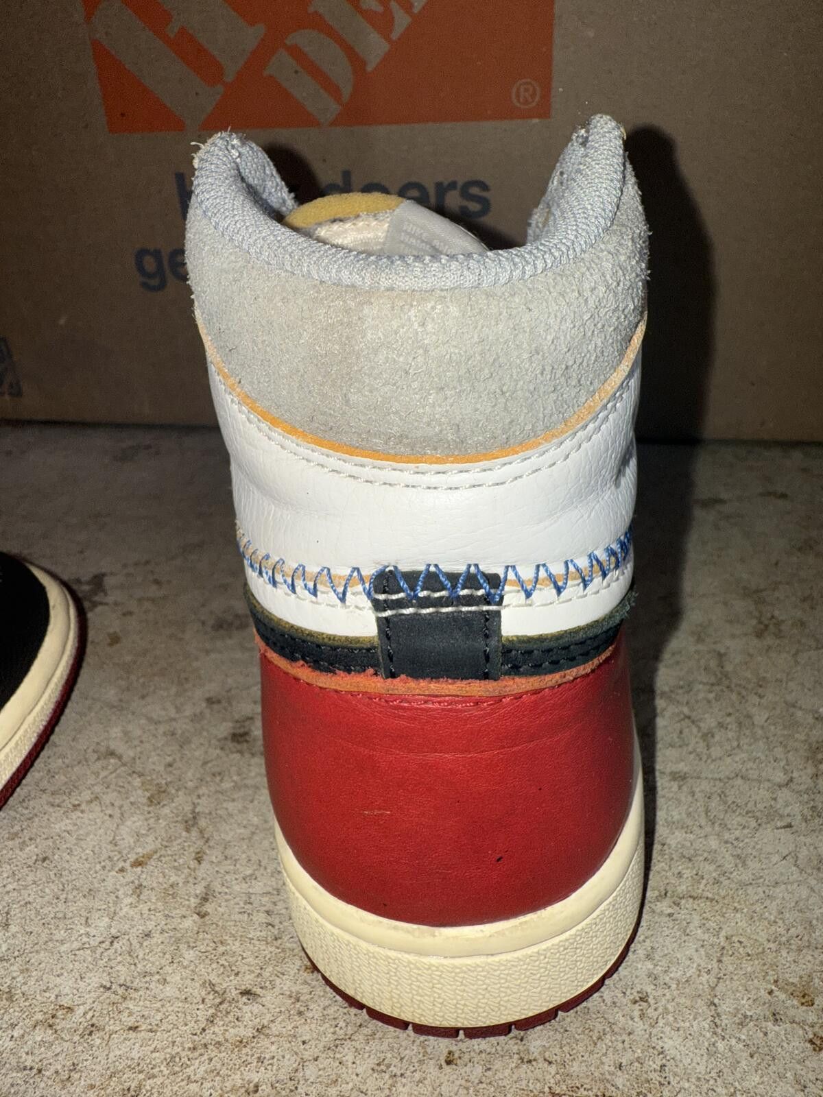 Nike Jordan 1 Retro High Union Los Angeles Black Toe Size US 5.5 / EU 38 - 12 Thumbnail