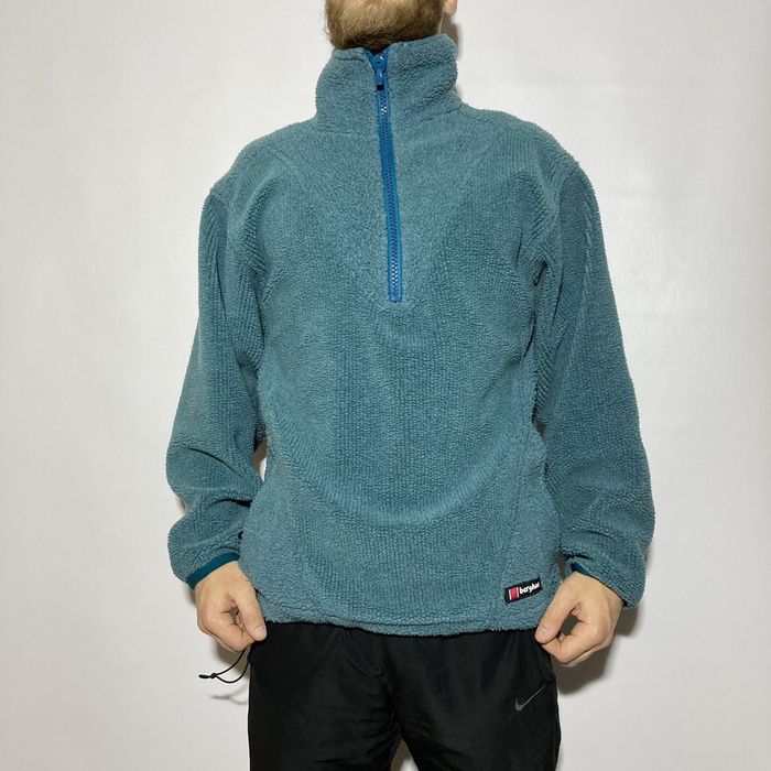 Vintage 90s Vintage 1/4 zip combo 200-Fleece Sherpa Jacket | Grailed