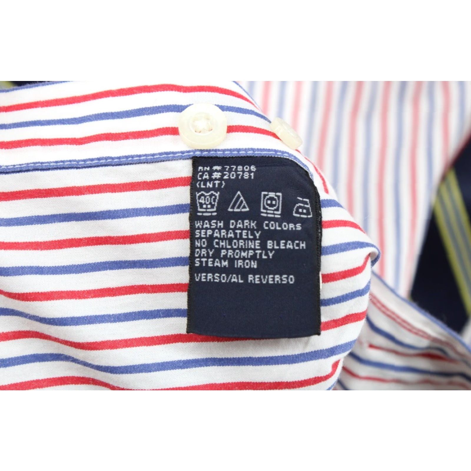 Tommy Hilfiger VINTAGE Tommy Hilfiger Y2K Shirt Men's Large Red Blue Stripes Crest Preppy Party Size US L / EU 52-54 / 3 - 4 Thumbnail