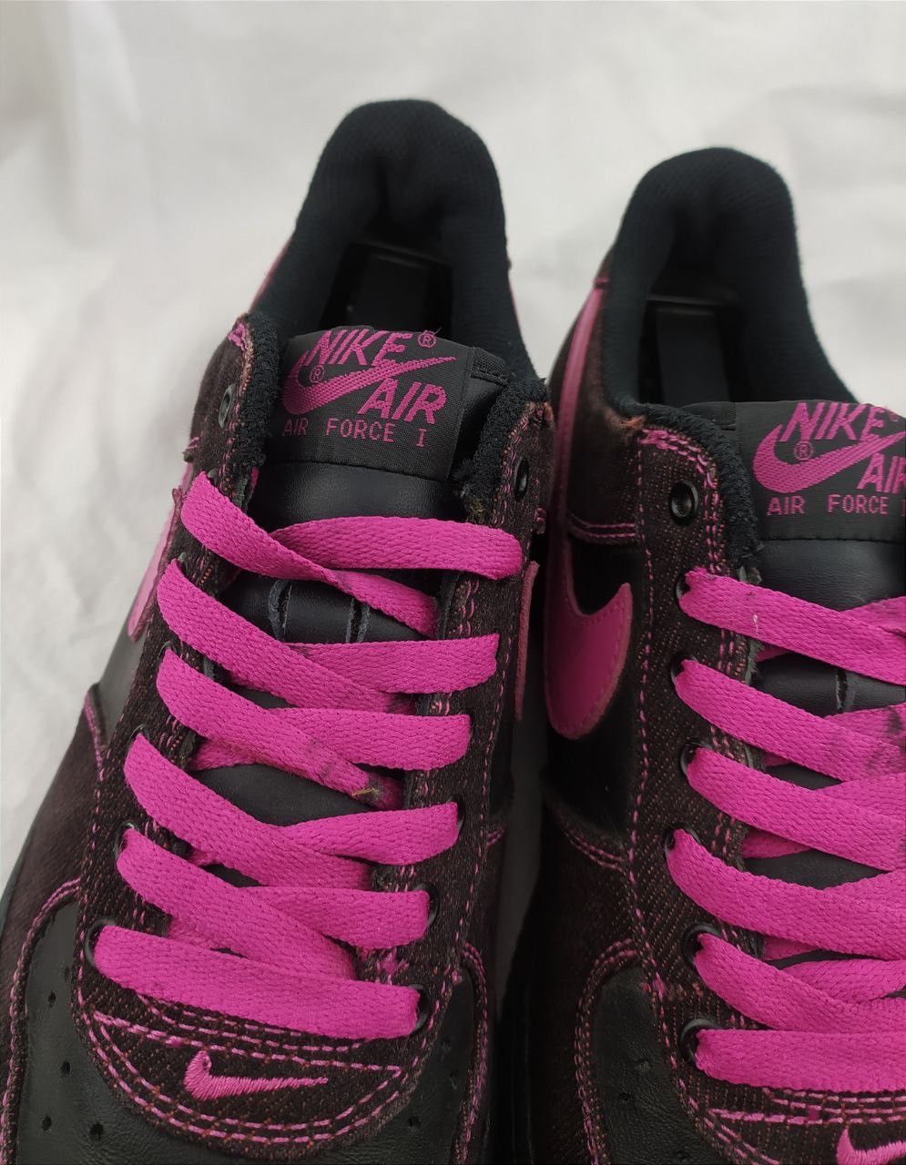 Nike Rare Vintage Nike Air Force 1 Pink/ Violet Denim 8Us/39 Eur Size US 8 / IT 38 - 5 Thumbnail