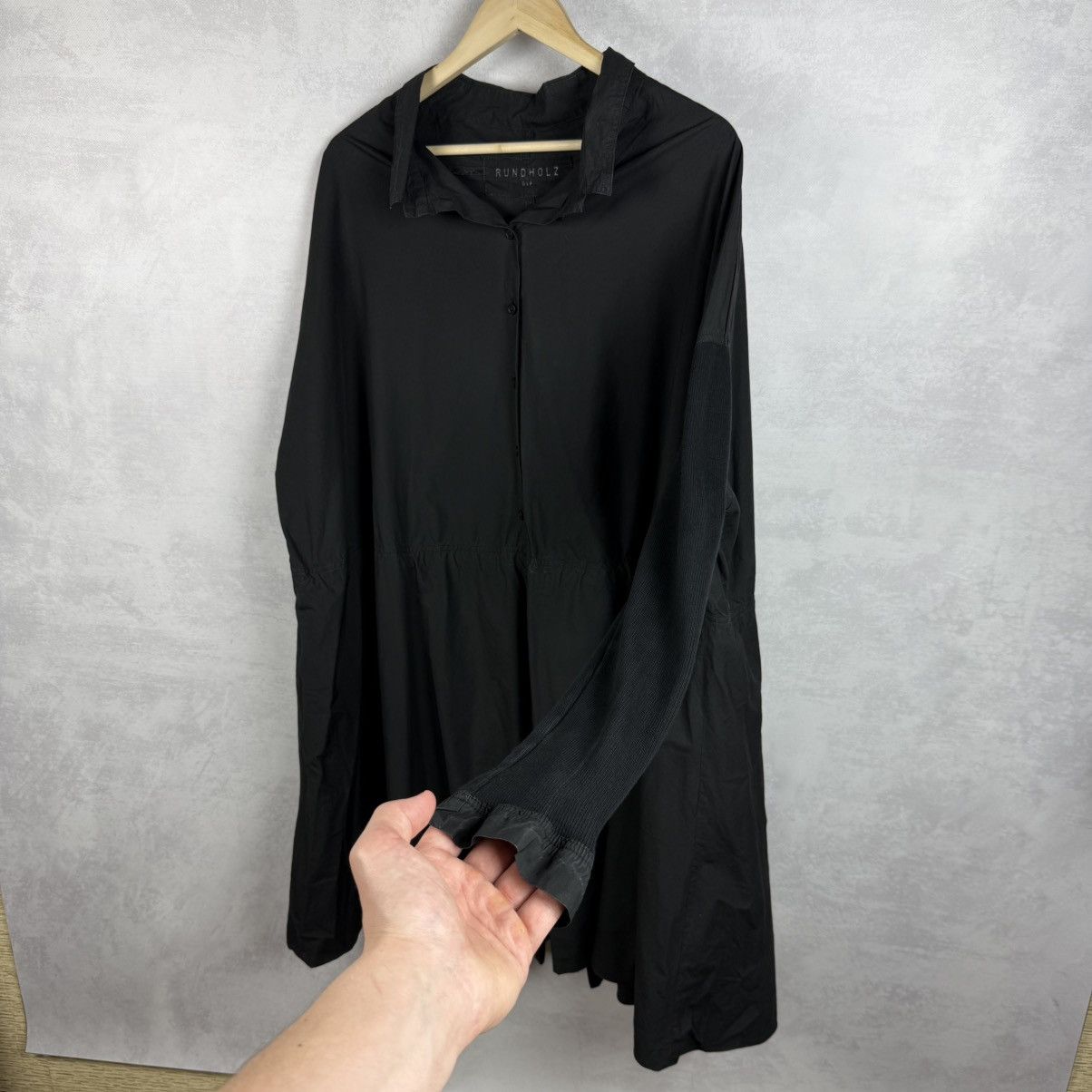 Rundholz Rundholz Dip Black Cotton Avantgarde Long Shirt-Dress Size M Size M / US 6-8 / IT 42-44 - 14 Thumbnail