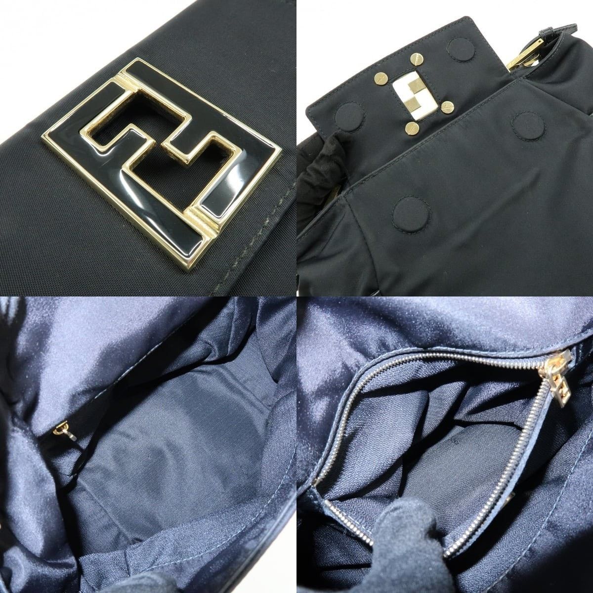Fendi Fendi Nylon Shoulder Bag Black Size ONE SIZE - 7 Thumbnail