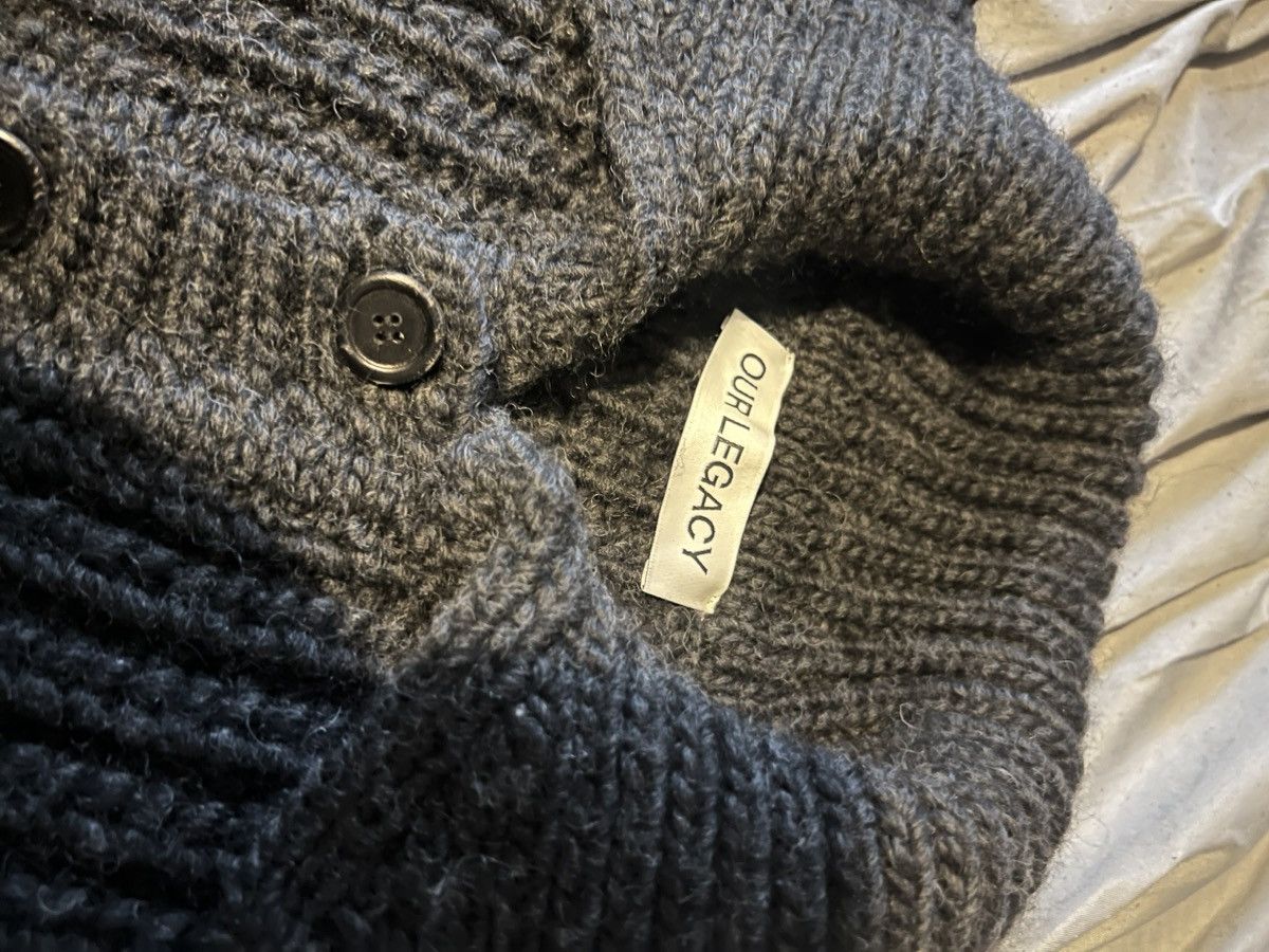 Our Legacy Big Piquet “wolf grey” Chunky wool sweater