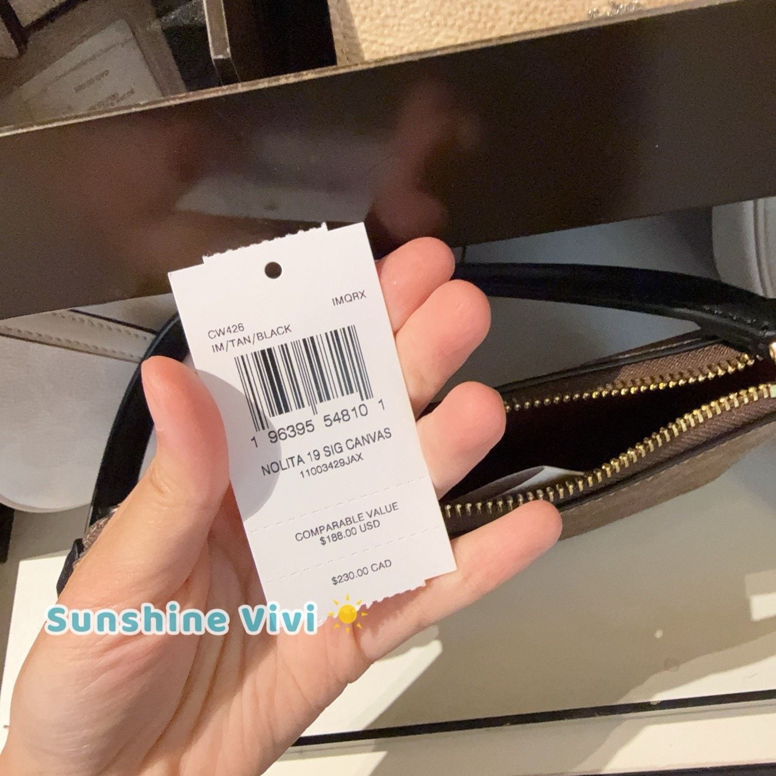 Coach NWT Coach Nolita 19 Signature Canvas CW426, Gold/Tan/Black Size ONE SIZE - 5 Thumbnail