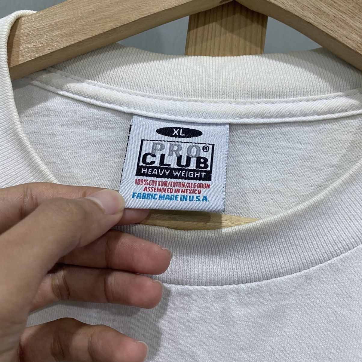 Rap Tees PRO CLUB Heavyweight White T-Shirt - Oversized Fit - XL Size US XL / EU 56 / 4 - 8 Thumbnail